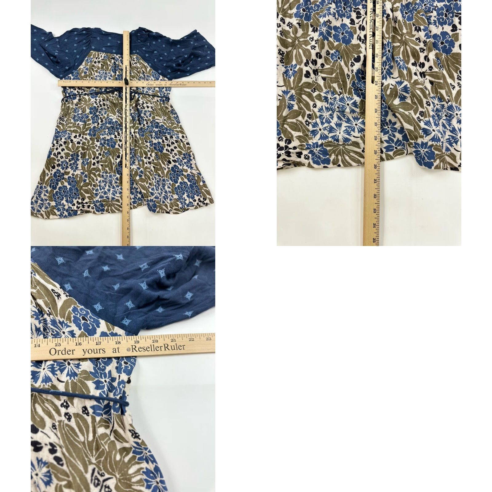 Free People Free People Dress Women’s XS Blue Beige Tunic Flowy Boho Size XS / US 0-2 / IT 36-38 - 8 Thumbnail