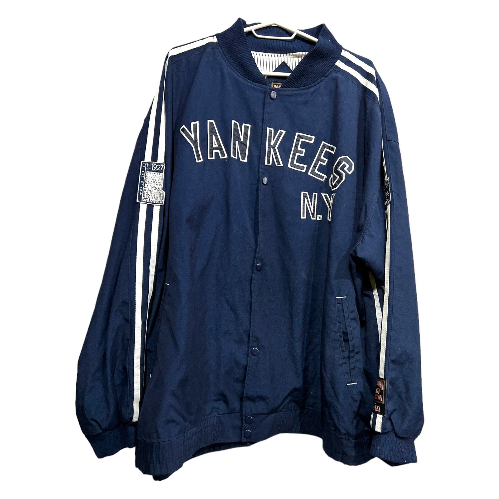 image of Vintage New York Yankees Cooperstown Collection Jacket 90's in Blue, Men's (Size XL)