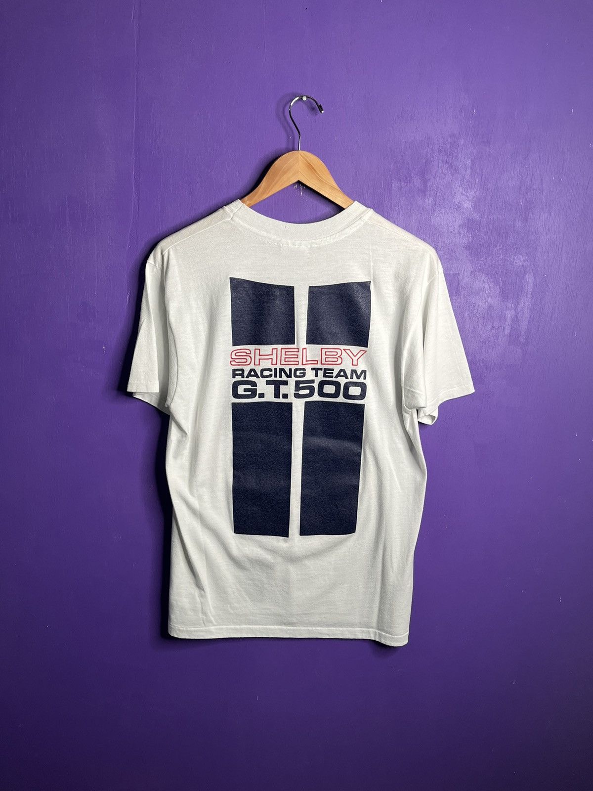 Vintage Vintage 80s Shelby cobra GT 500 stripe logo t-shirt Size US M / EU 48-50 / 2 - 2 Thumbnail
