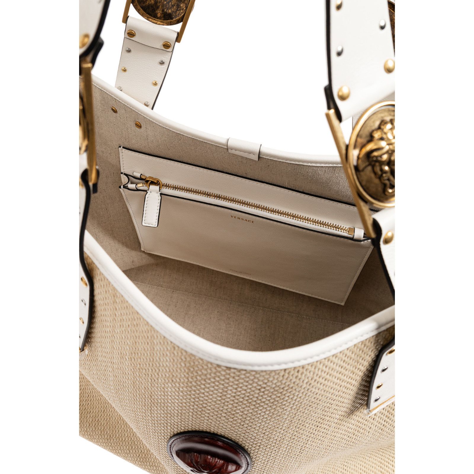 Versace VERSACE White Riviere Large Tote Bag New Size ONE SIZE - 4 Thumbnail