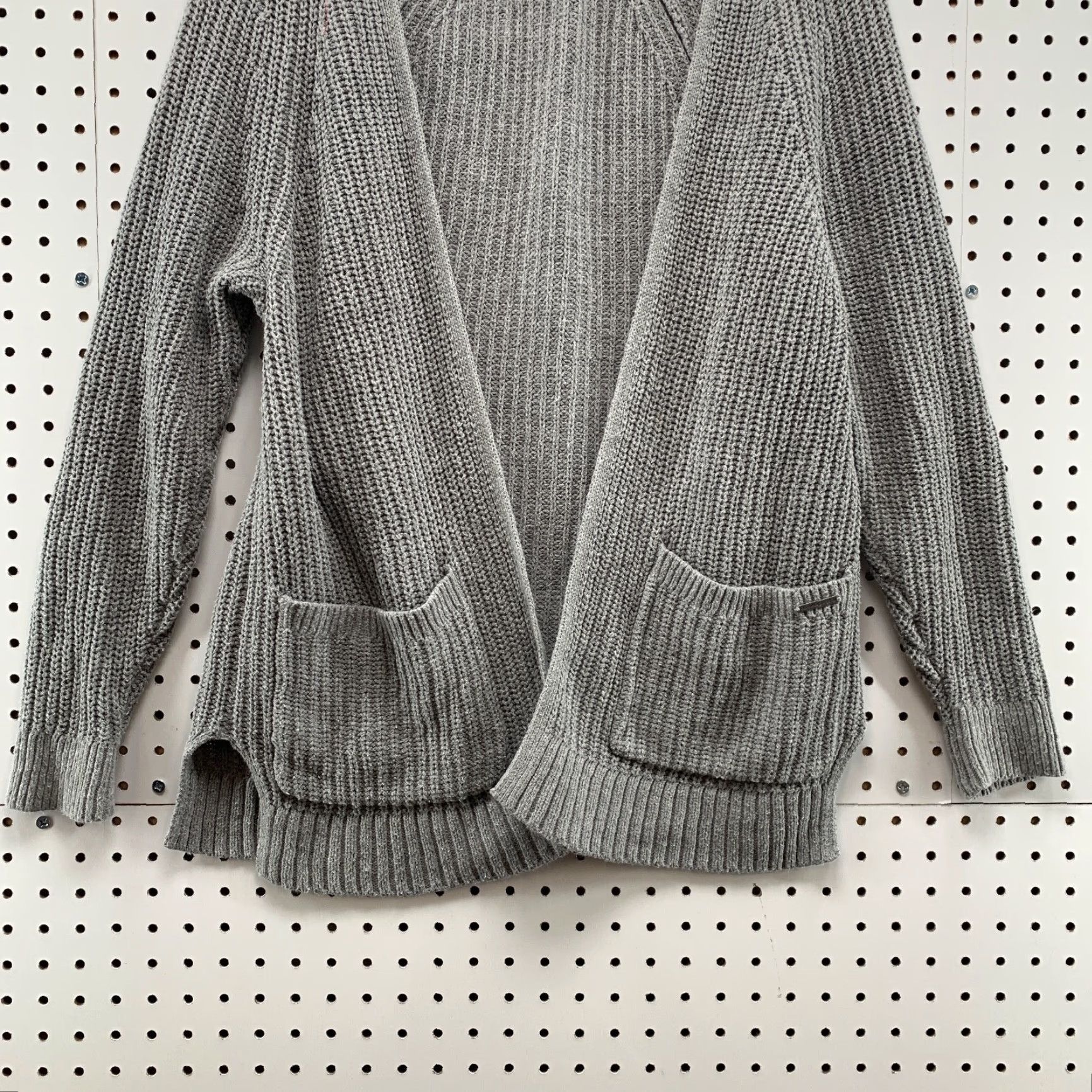 Abercrombie & Fitch VINTAGE Abercrombie & Fitch Cardigan Sweater Womens XS Gray Ribbed Knit Pockets Knit Open Front V-Neck Size XS / US 0-2 / IT 36-38 - 4 Thumbnail