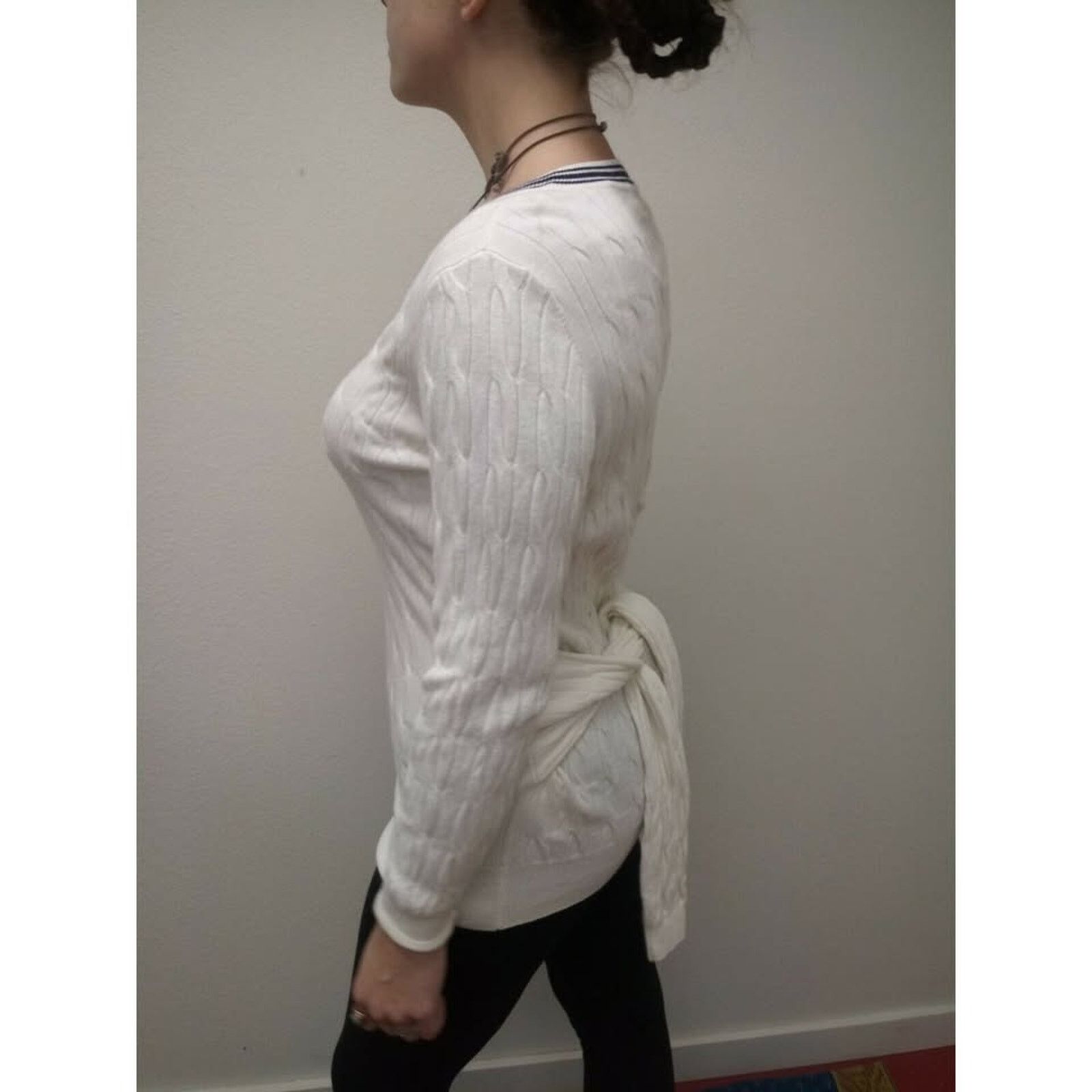 Sandro Sandro Paris V-Neck Tie-front Sweater Wool Cashmere Blend Size L / US 10 / IT 46 - 7 Thumbnail
