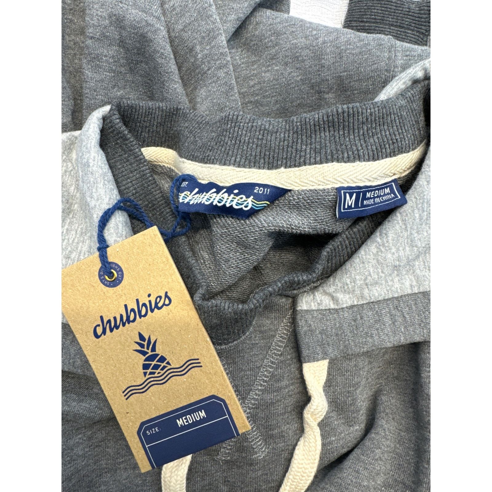 Chubbies Chubbies Gray Pullover Hoodie Side Zip Pocket men sz M Size US M / EU 48-50 / 2 - 6 Thumbnail