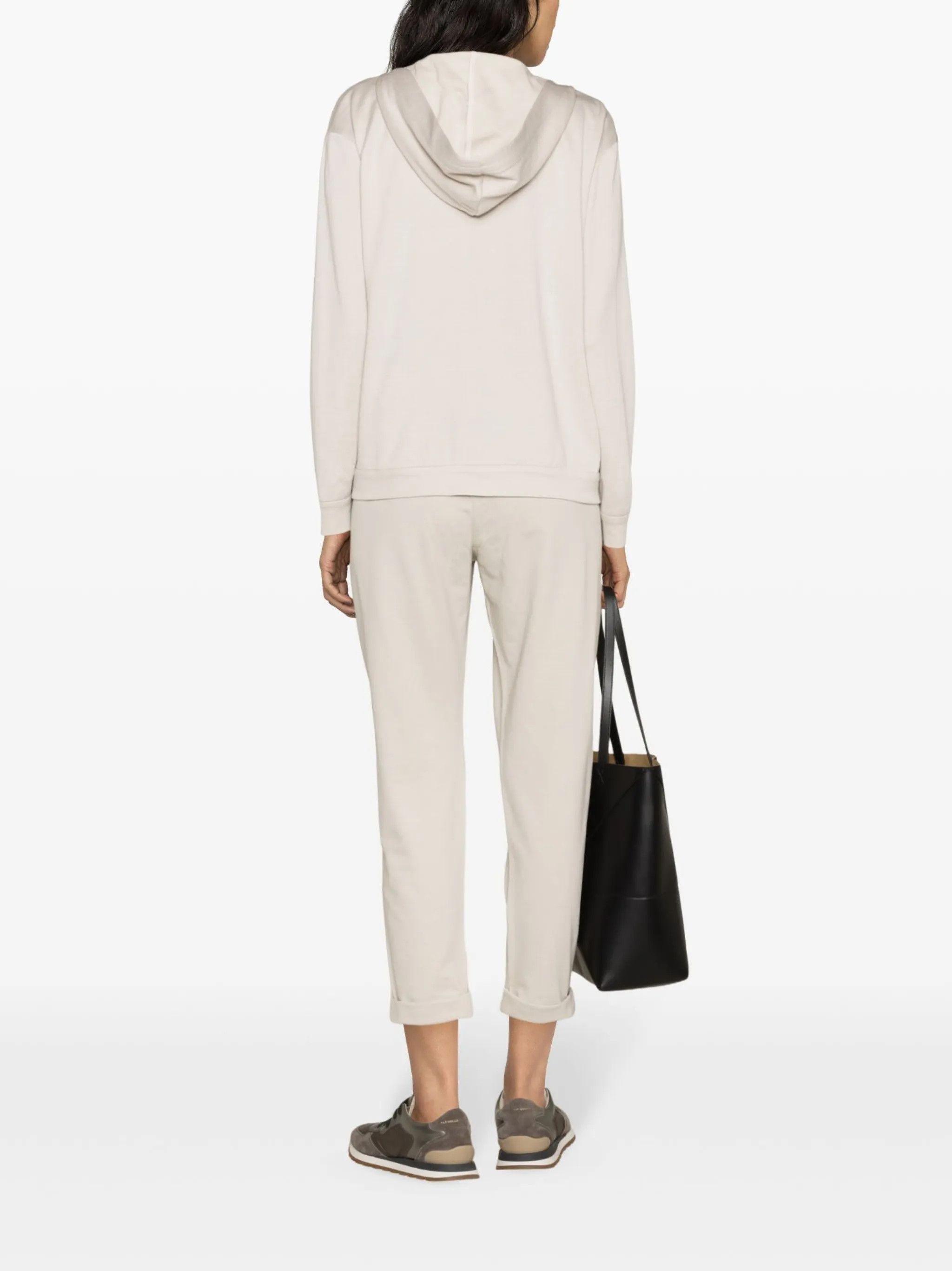 Brunello Cucinelli o1y0825 Hooded Sweatshirt in Beige Size XS / US 0-2 / IT 36-38 - 3 Thumbnail
