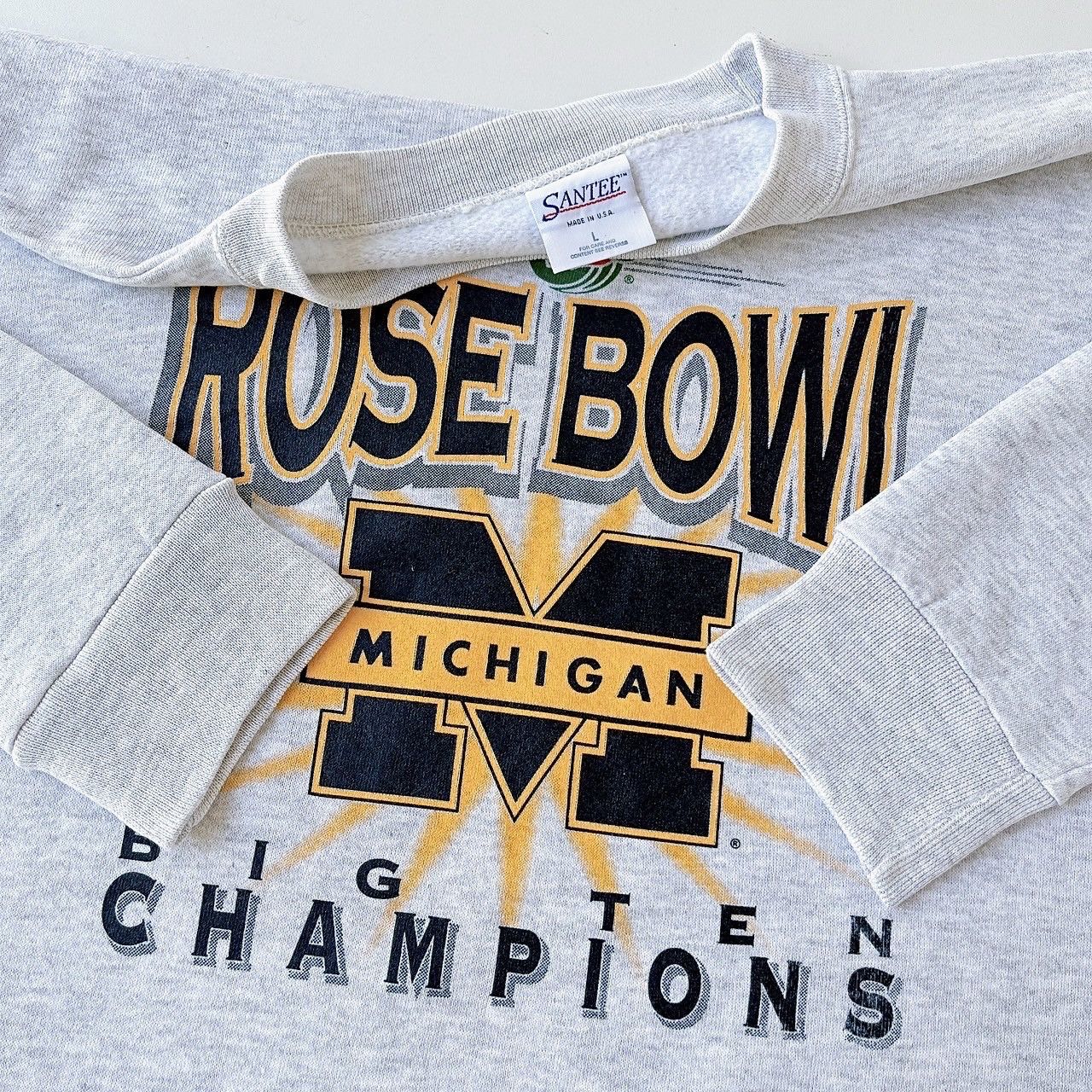 Vintage 90s University of Michigan crewneck sweatshirt/ L Size US L / EU 52-54 / 3 - 8 Thumbnail