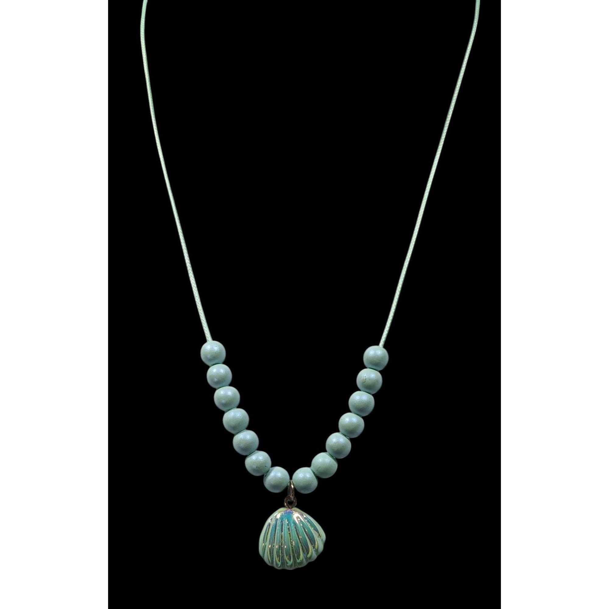 Other Mermaidcore Iridescent Blue Beaded Pendant Necklace Size ONE SIZE - 2 Thumbnail