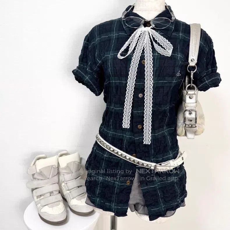 Vivienne Westwood Vivienne Westwood Plaid pleated shirt Size M / US 6-8 / IT 42-44 - 1 Thumbnail