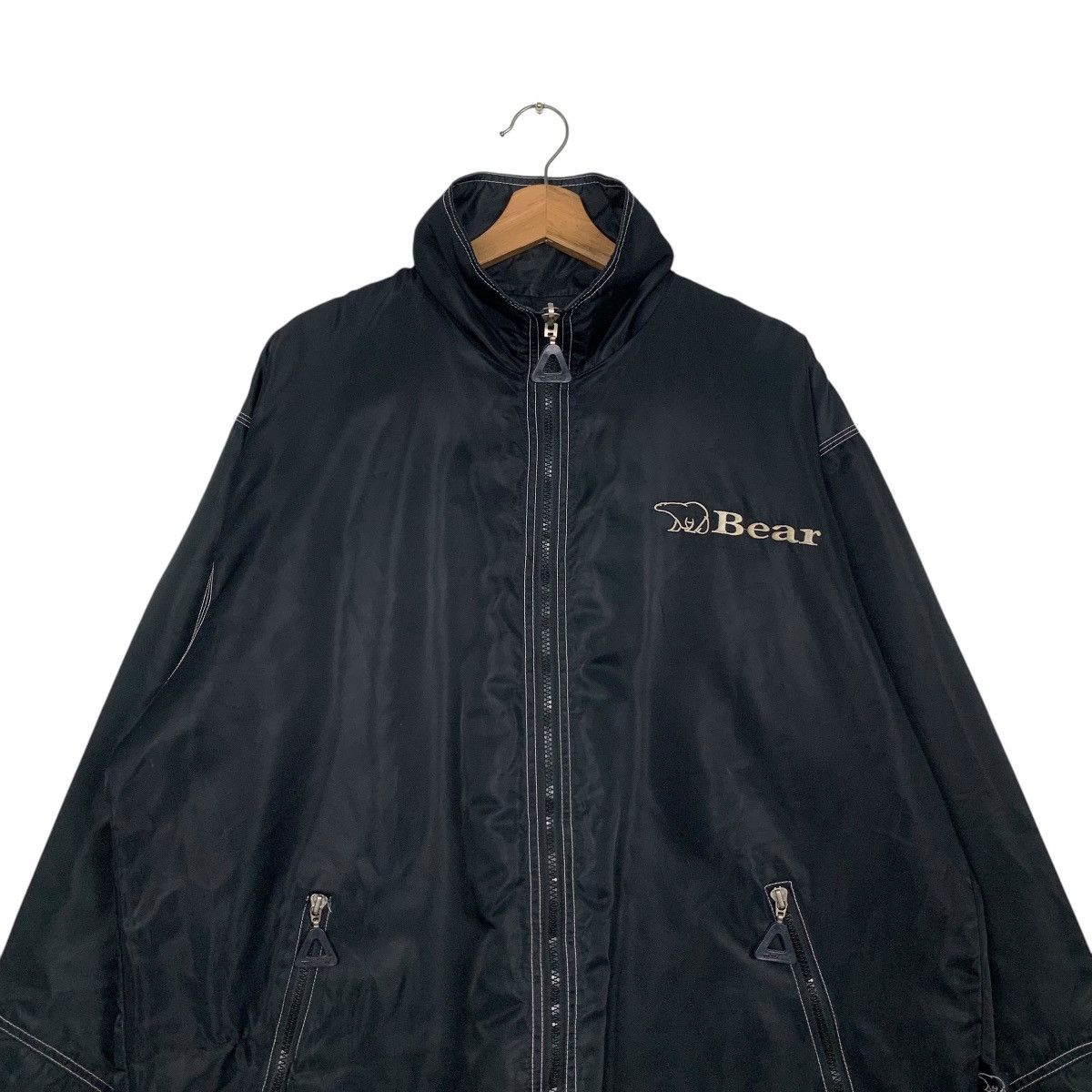 Vintage 90s BEAR Graphic Big Logo Reversible Nylon Jacket #2674-C120 Size US M / EU 48-50 / 2 - 4 Thumbnail