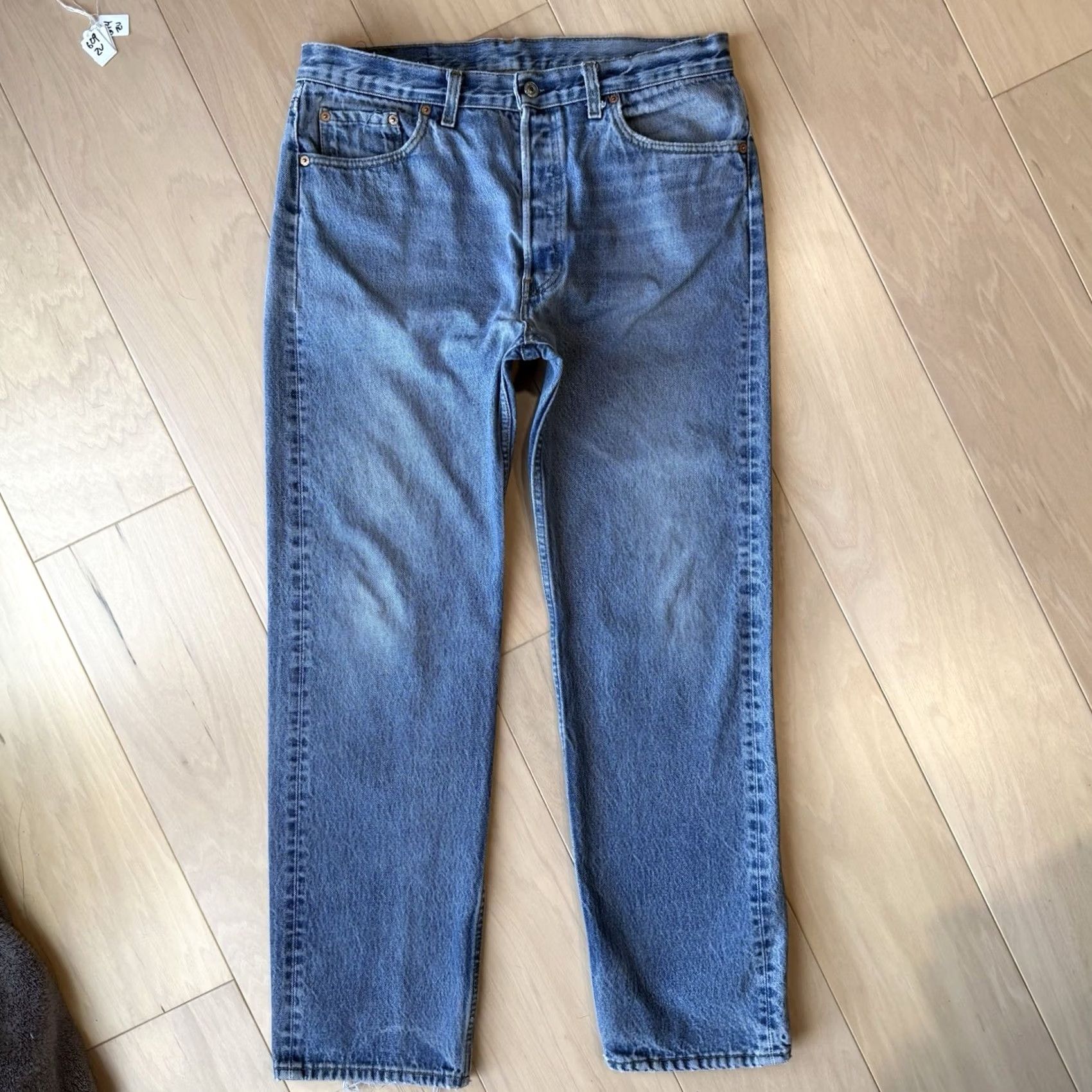 Levi's VINTAGE Levi's 501 Jeans Straight 34x30 Denim Blue 90s Cowboy Western USA Mens Jeans Size US 34 / EU 50 - 2 Thumbnail