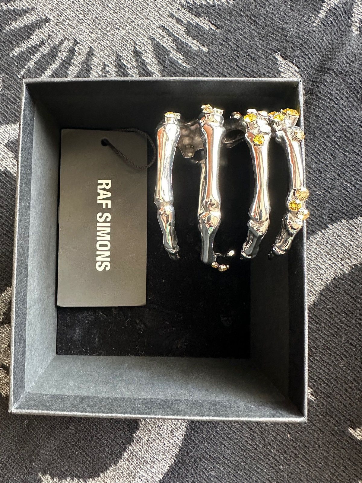 Raf Simons Raf Simon Skeleton hand cuff bracelet with