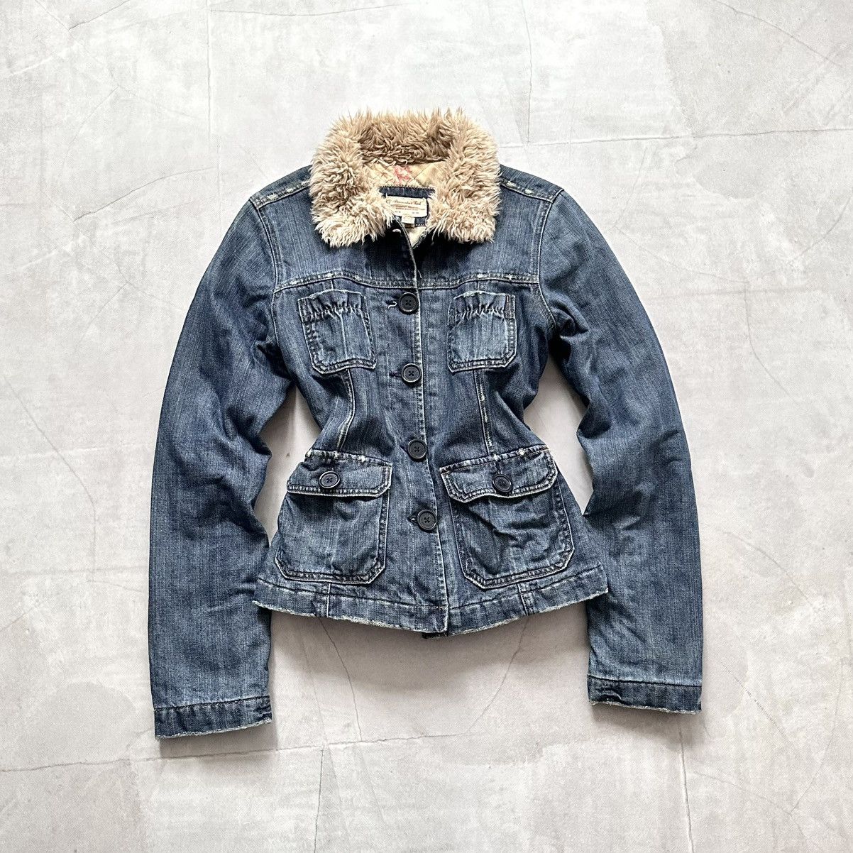 Hysteric Glamour × Undercover Abercrombie Fitch Napoleon Military Denim Jacket Fur Trim Size M / US 6-8 / IT 42-44 - 1 Thumbnail