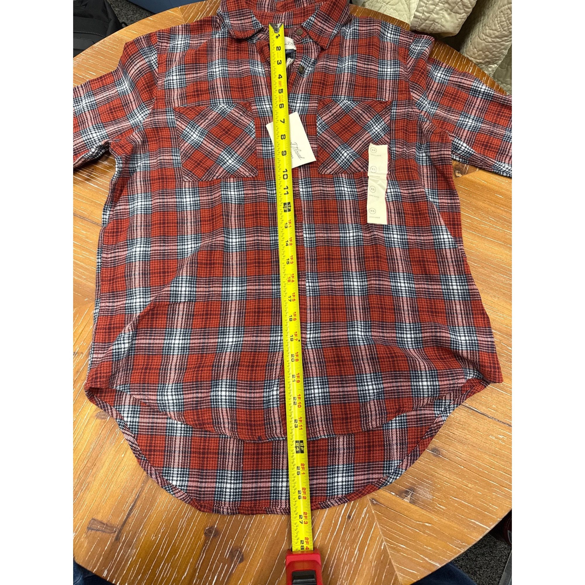 Other Womens Plaid Flannel Long Sleeve Button-Down Shirt Size XS / US 0-2 / IT 36-38 - 10 Thumbnail