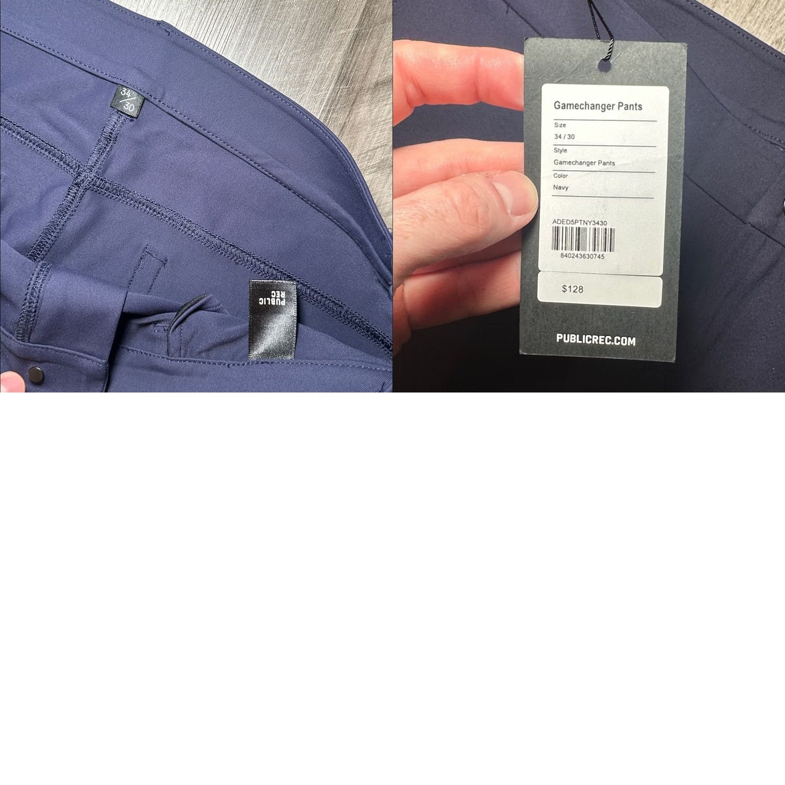 Vintage Public Rec Public Pec Navy Gamechanger Performance Pants Chino 34x30 Men Navy 34 Mens/Navy 90s? Size US 34 / EU 50 - 8 Thumbnail