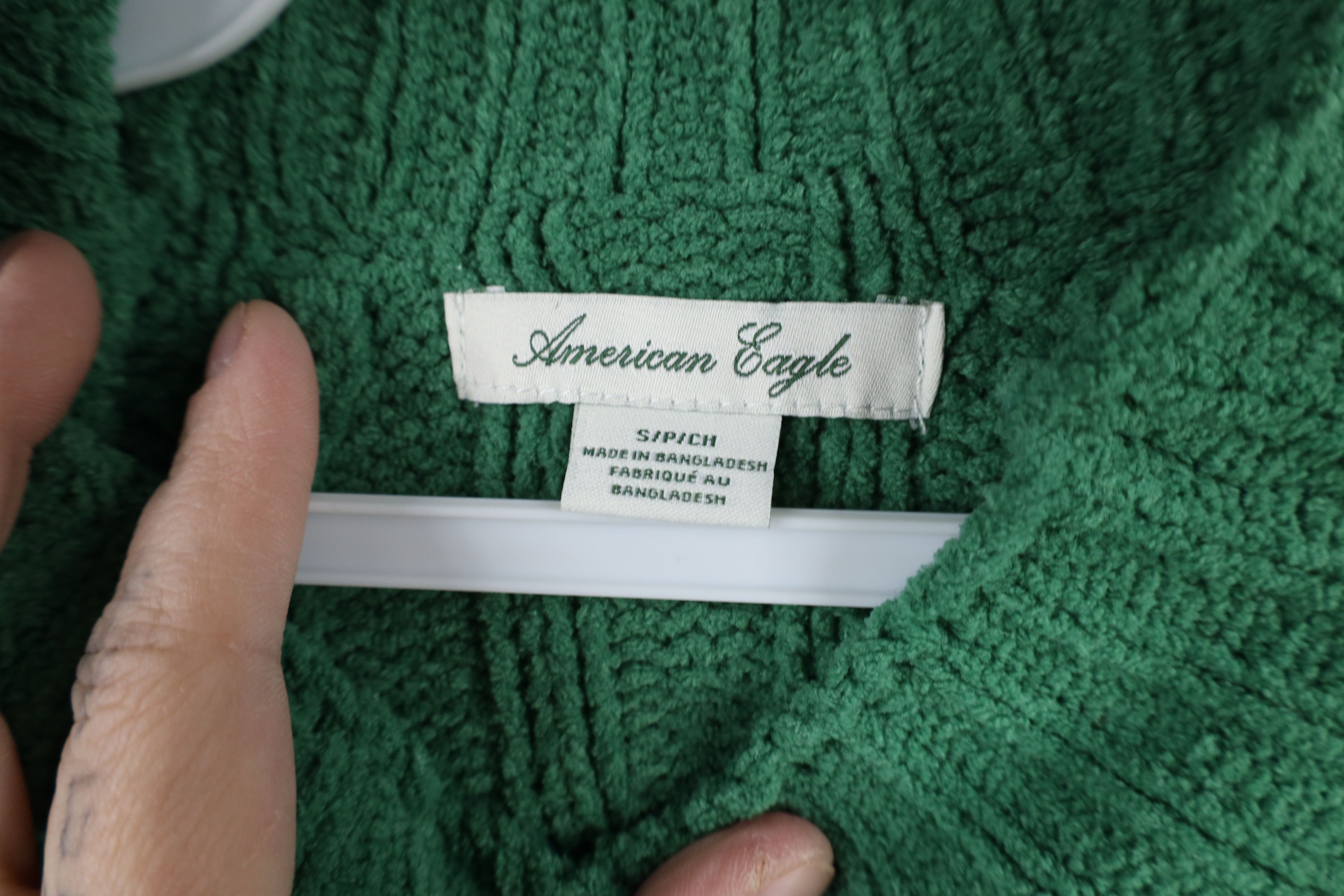 American Eagle Outfitters × Vintage Vintage 90s Y2K American Eagle Chenille Fleece Sweater Size S / US 4 / IT 40 - 6 Thumbnail