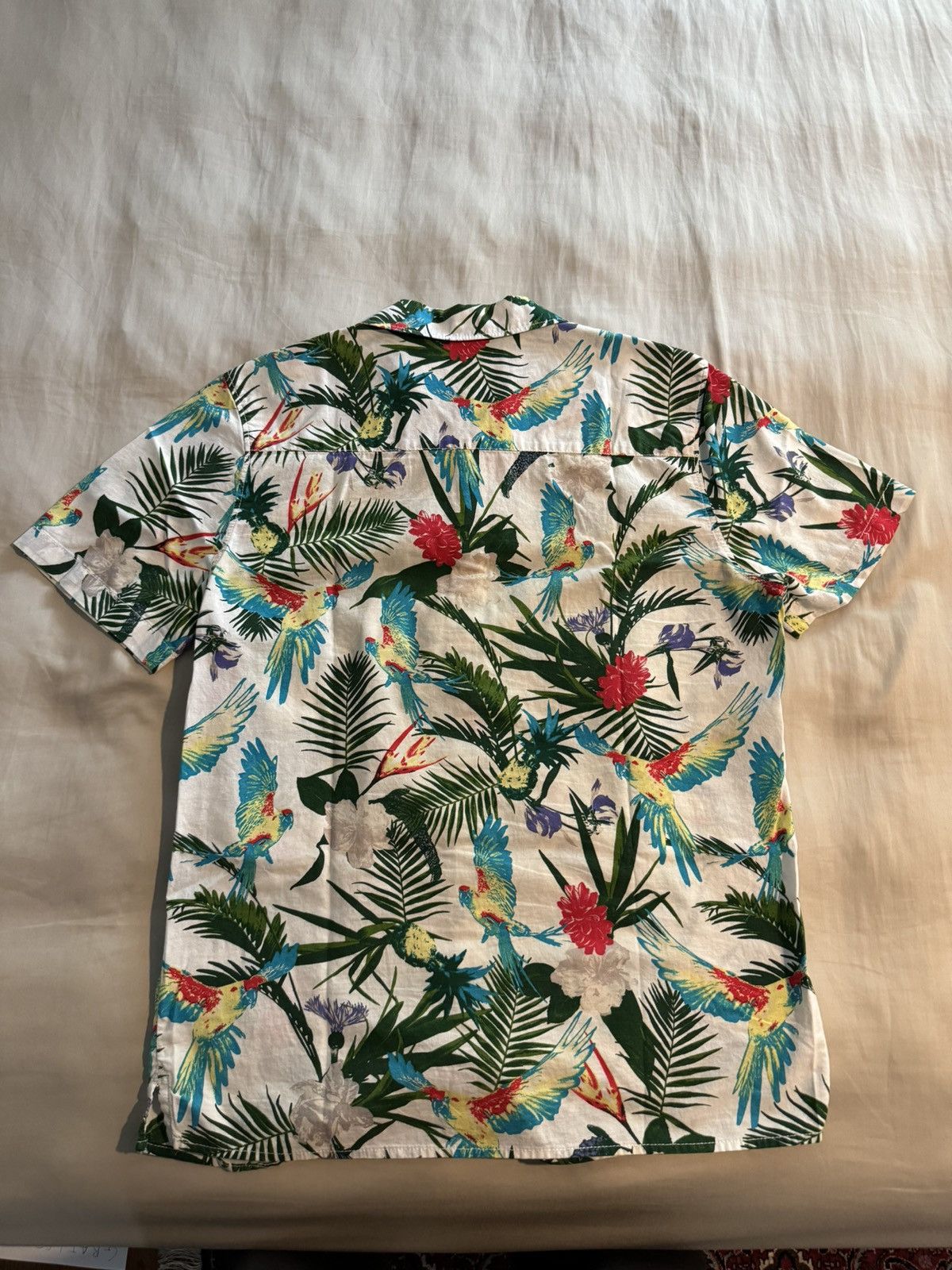 Divided Divided Patterened Button Up Shirt Size Medium- White Size US M / EU 48-50 / 2 - 2 Thumbnail