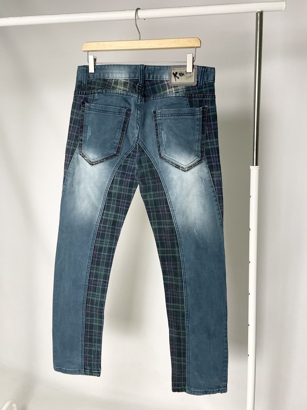 Kapital Kos Mo Lupo Vintage Slim Fit Patchwork Kapital Style Jeans Size US 32 / EU 48 - 2 Thumbnail