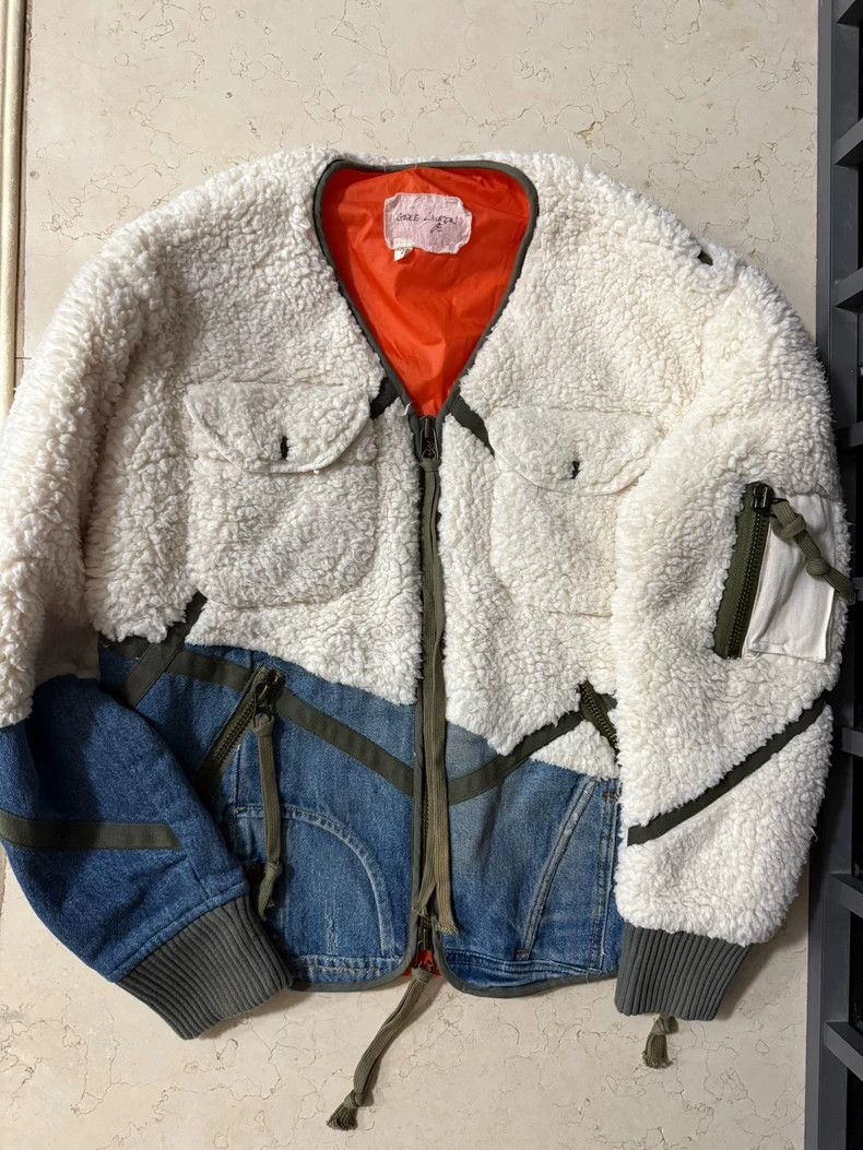 Greg Lauren Greg Lauren Denim Shearling Jacket Size US M / EU 48-50 / 2 - 1 Thumbnail