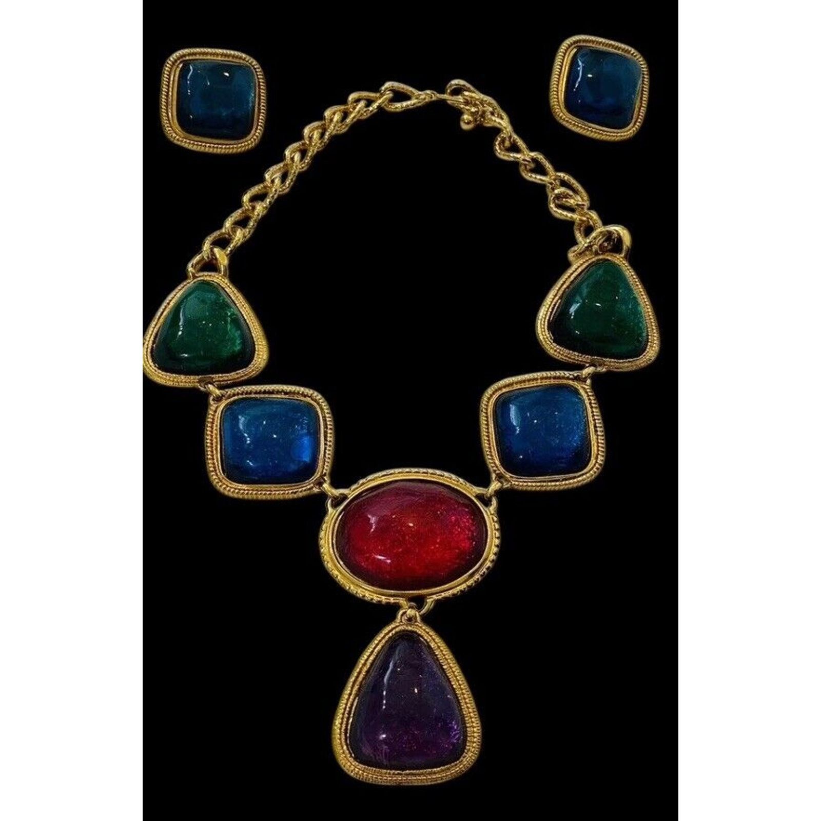 Kenneth Jay Lane Kenneth Jay Lane KJL Avon Gripoix Necklace Earrings Book set Size ONE SIZE - 6 Thumbnail
