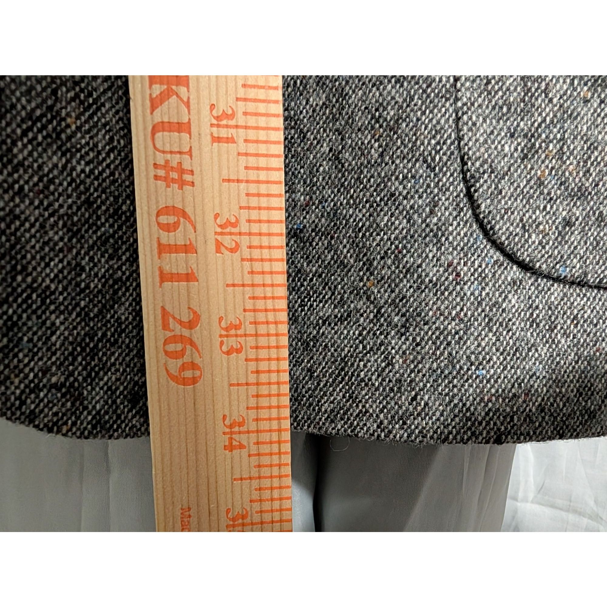 Stafford Vintage Stafford Wool Gray Blazer Elbow Patches Men Size 50R Size 50R - 4 Thumbnail