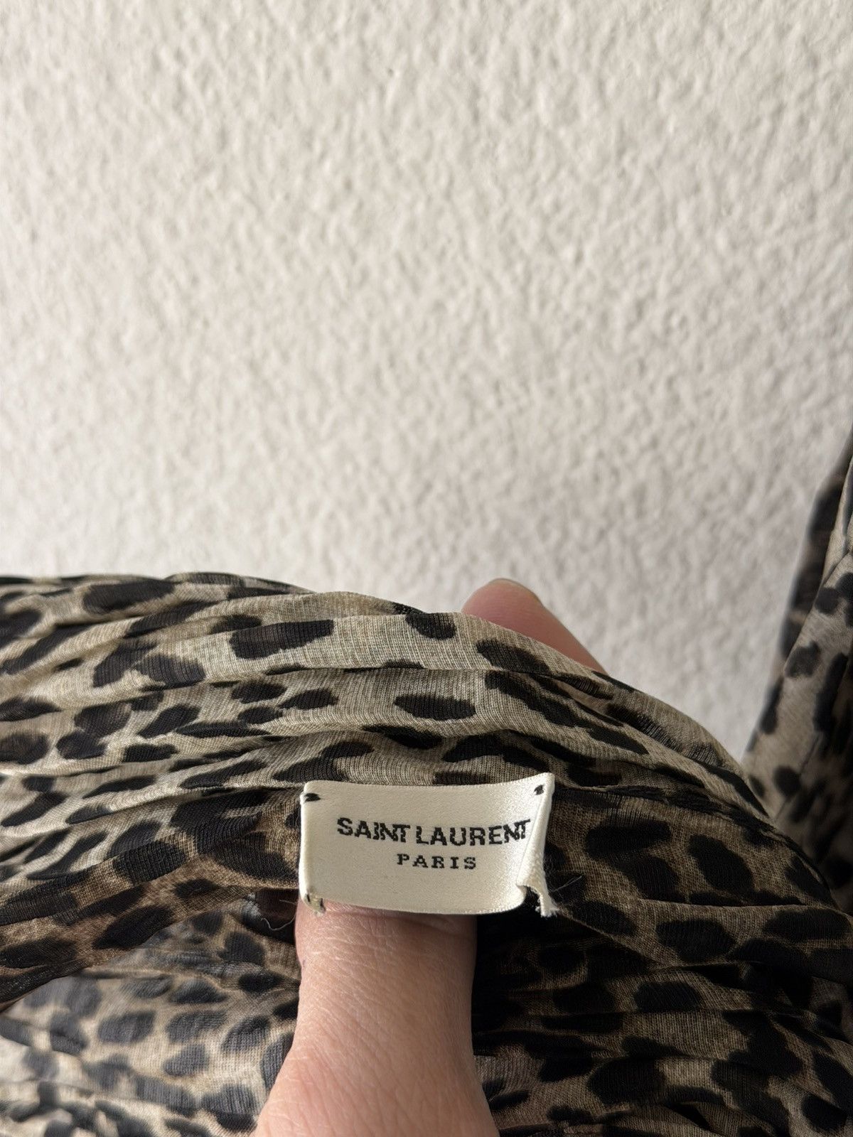 Saint Laurent Paris Silk Leopard Scarf Size ONE SIZE - 4 Thumbnail