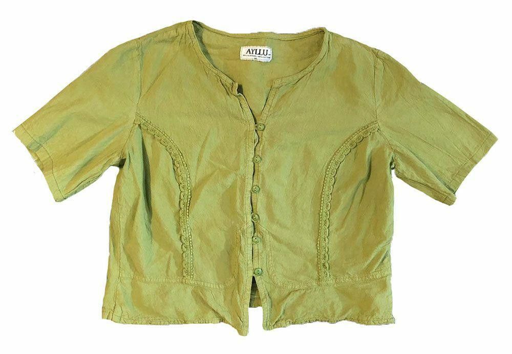 Designer Pre Owned Green Blouse Xl Size XL / US 12-14 / IT 48-50 - 2 Thumbnail