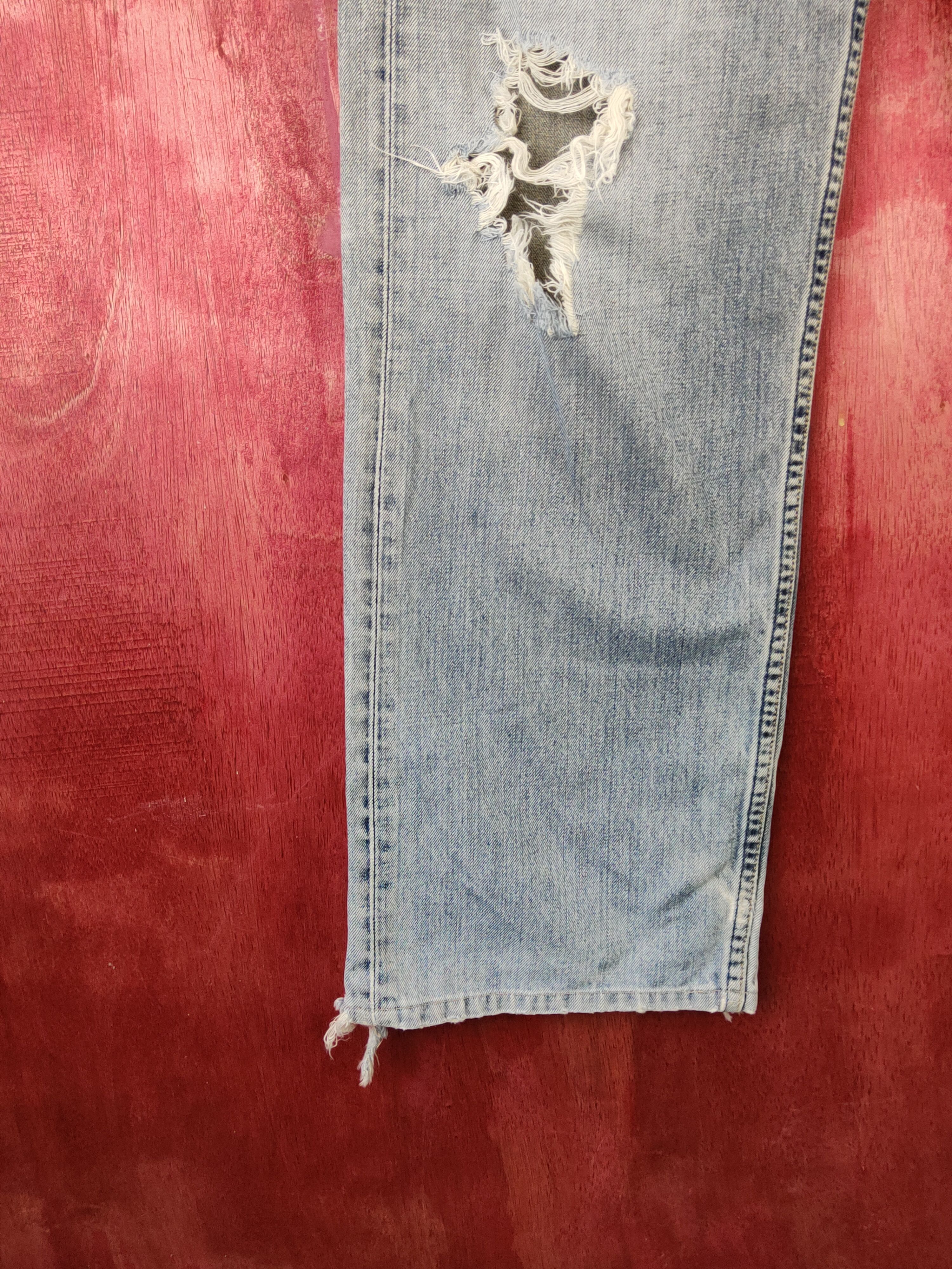 Levi's DL Levi's Blue Faded Distressed Ripped Jeans #S1853 Size US 32 / EU 48 - 4 Thumbnail