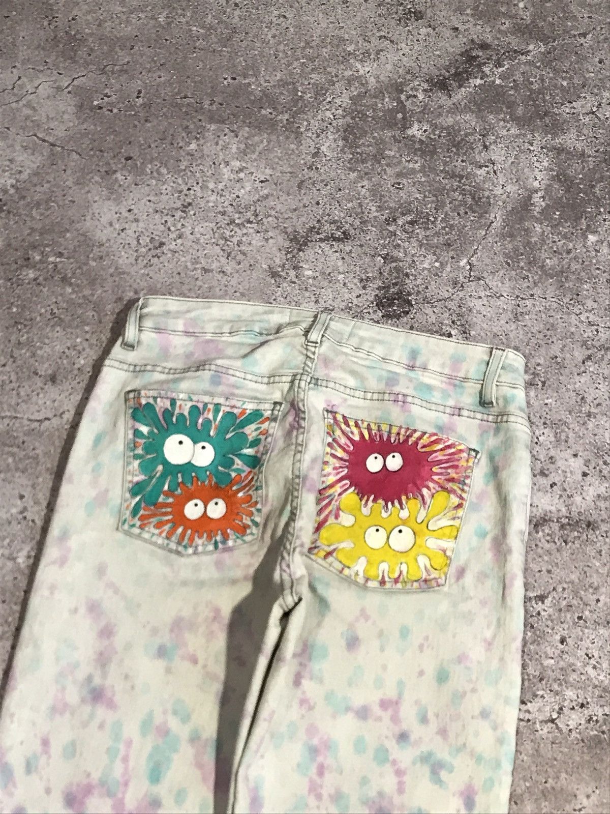Acne Studios Acne Studios Tie-Dye Skinny Jeans Multicolor Designer Denim Size 24" / US 00 / IT 34 - 2 Thumbnail