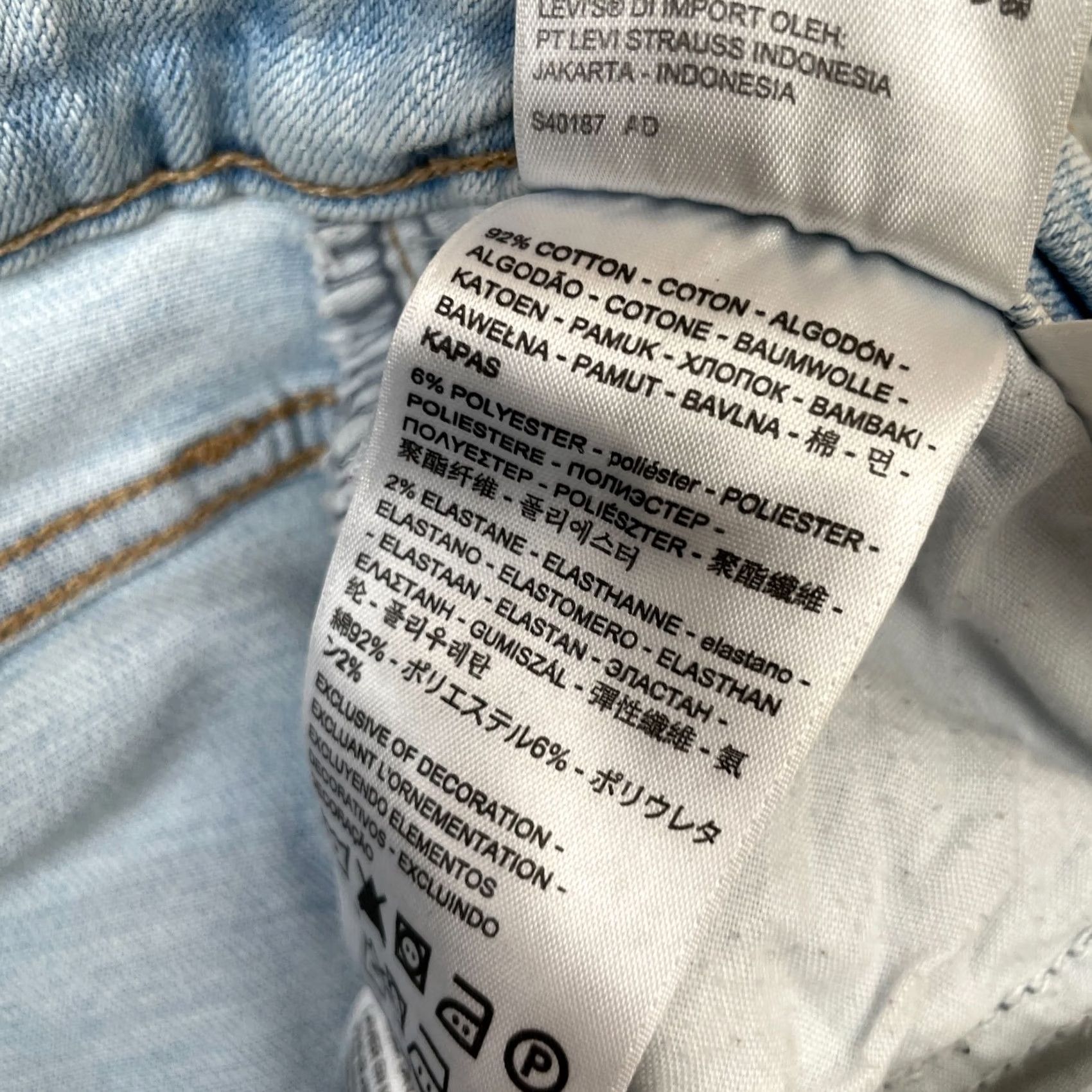 Levi's Levi's 721 Jeans Womens 29 Blue High Rise Skinny Denim Cotton Polyester Spandex Button Zip 5-Pocket 30 Inseam Light Wash - Regular Mens Womens Girls Size 29" - 5 Thumbnail