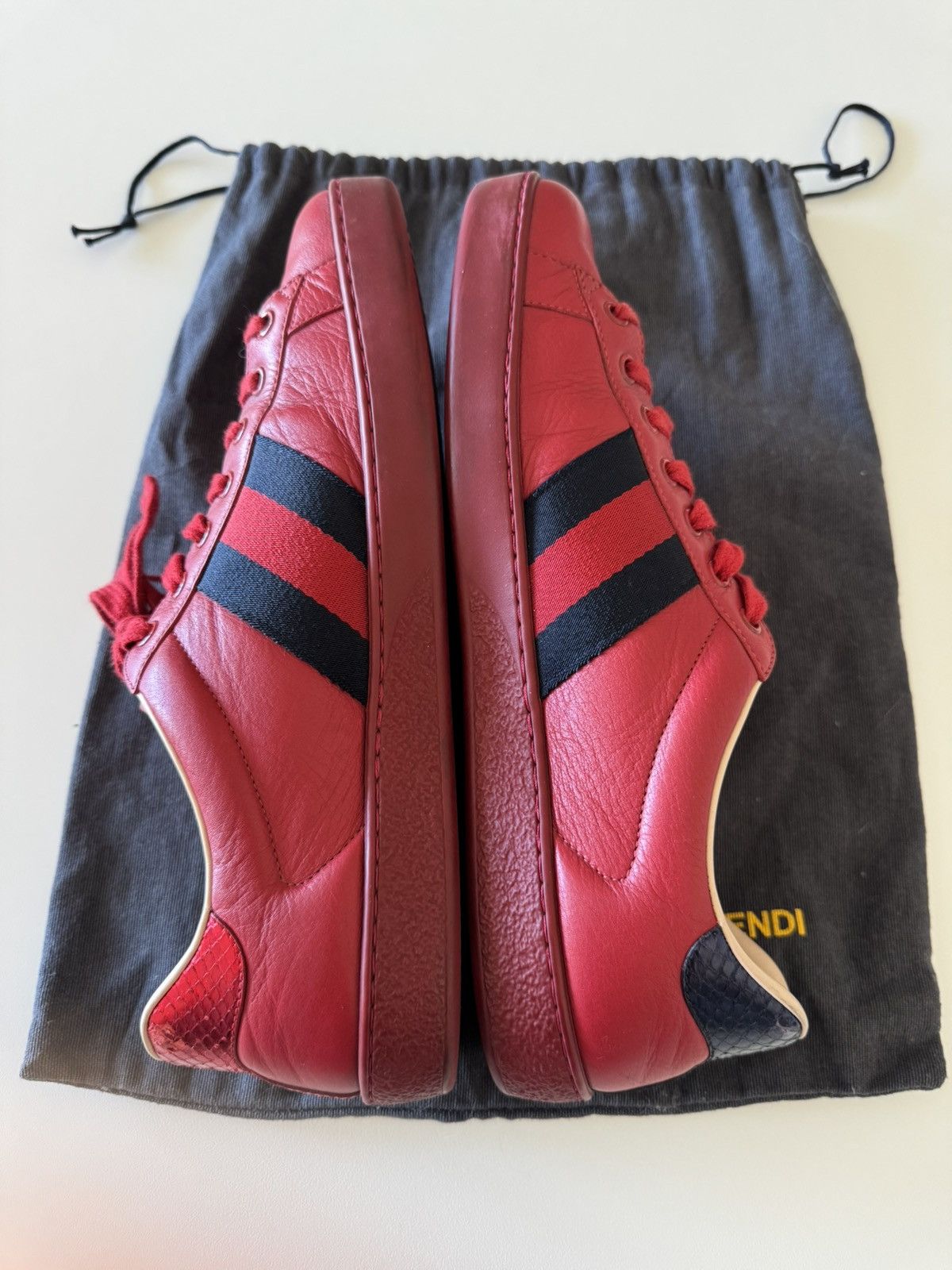 Gucci Gucci Ace Sneakers in Red Size US 9.5 / EU 42-43 - 6 Thumbnail