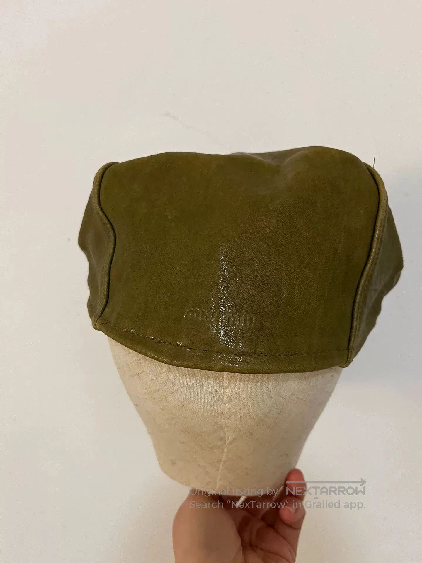 Miu Miu Miu Miu Leather Beret. Size ONE SIZE - 3 Thumbnail