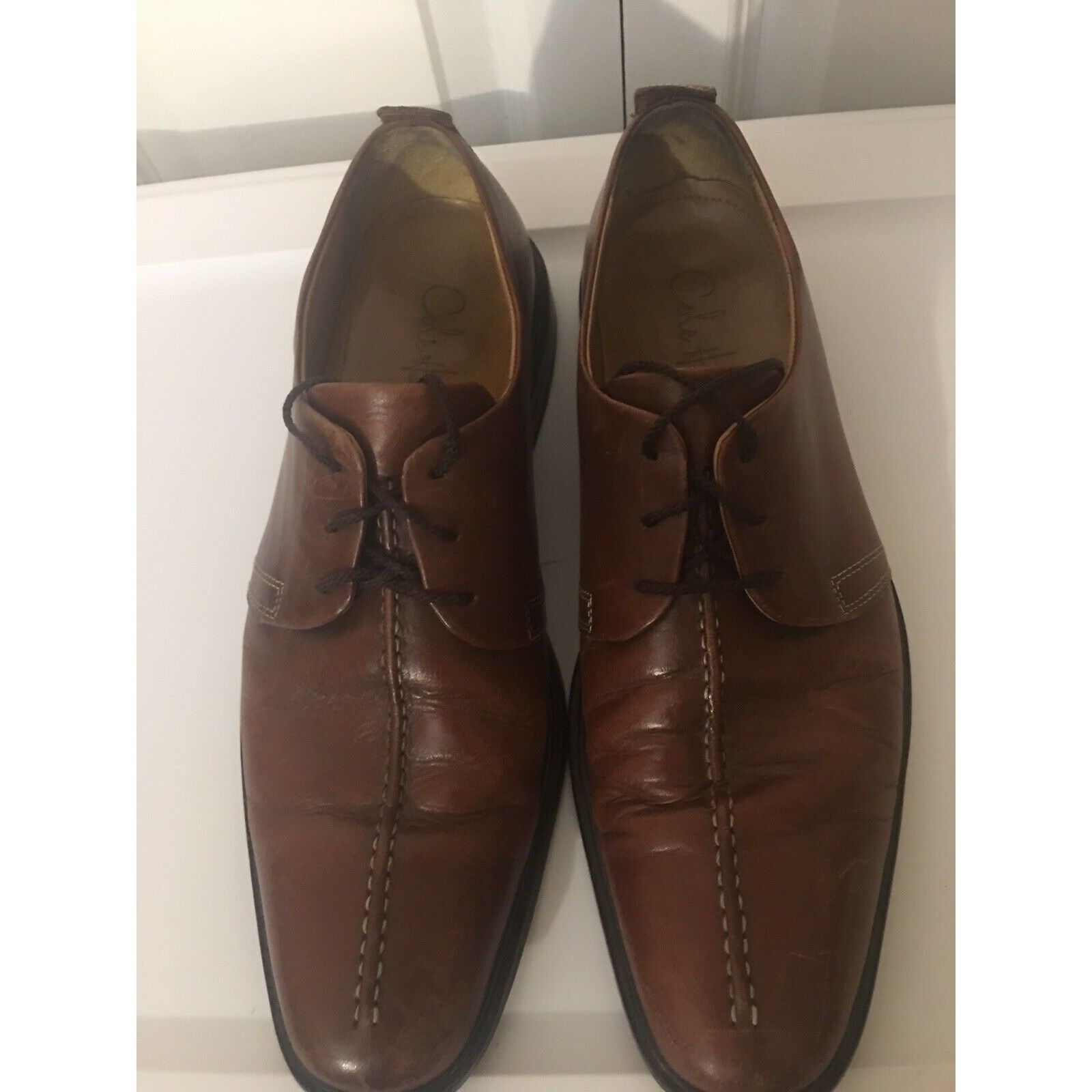 Cole Haan COLE HAAN Beckett Center Seam Cognac Lace Up Mens Dress Shoe Size US 10 / EU 43 - 1 Thumbnail