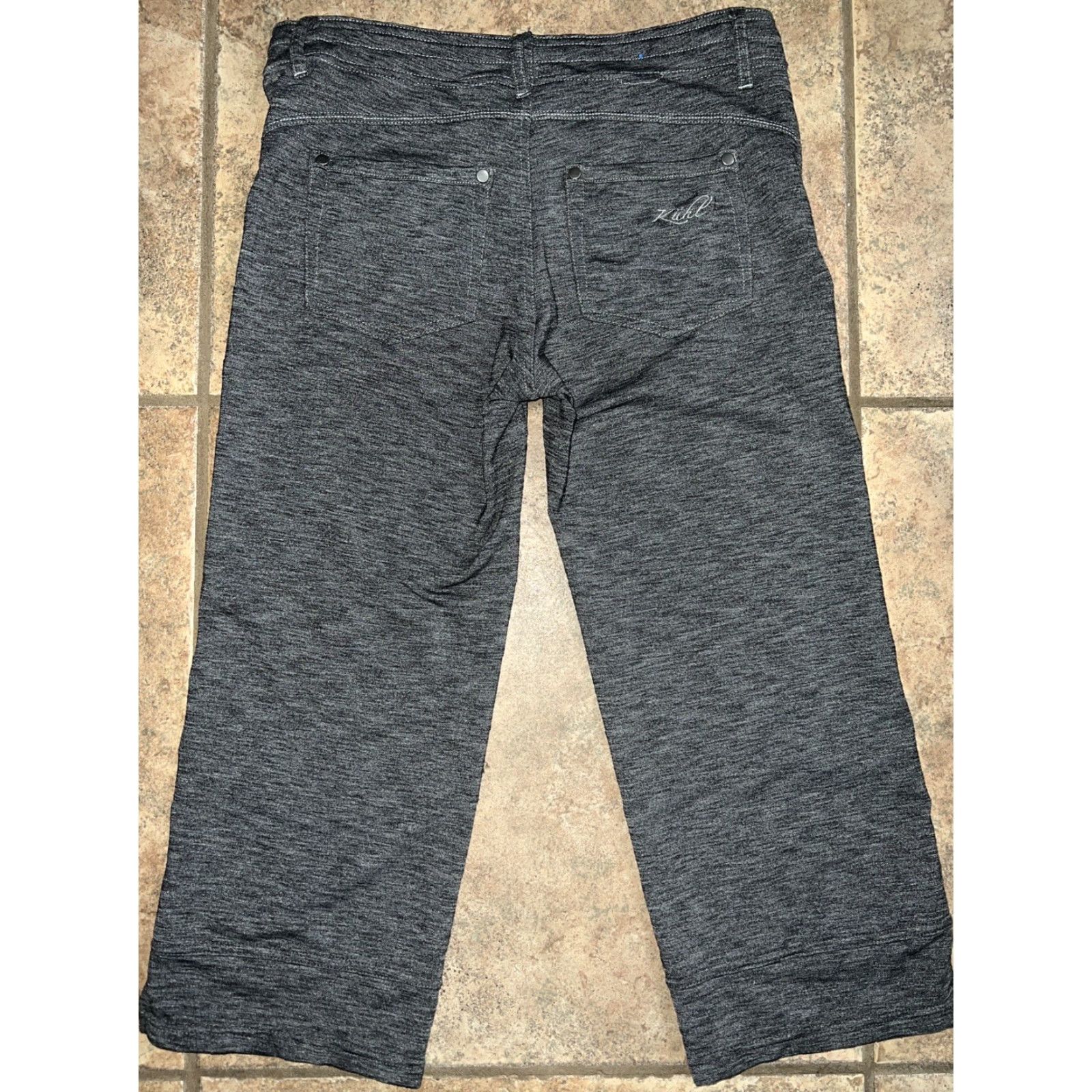 Vintage KUHL Mova Soft Capri Pants Gray Stretch Womens Size 4 Size 27" / US 4 / IT 40 - 2 Thumbnail