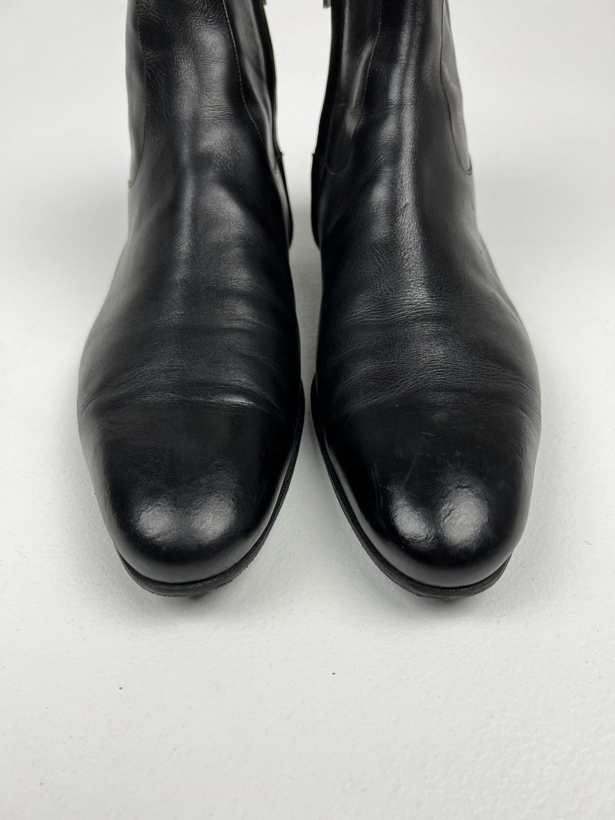 Gucci GUCCI Boots Ankle Leather Shoes Side Zip Straps Black Men’s Size US 7.5 / EU 40-41 - 4 Thumbnail