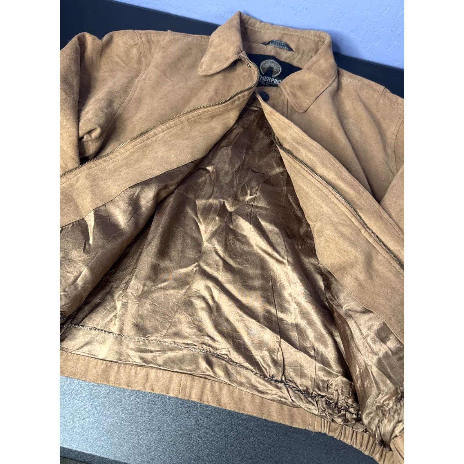 Weatherproof Weatherproof Men's Brown Faux Suede Size M Full Zip Jacket Jerry Seinfeld Jacket Size US M / EU 48-50 / 2 - 3 Thumbnail