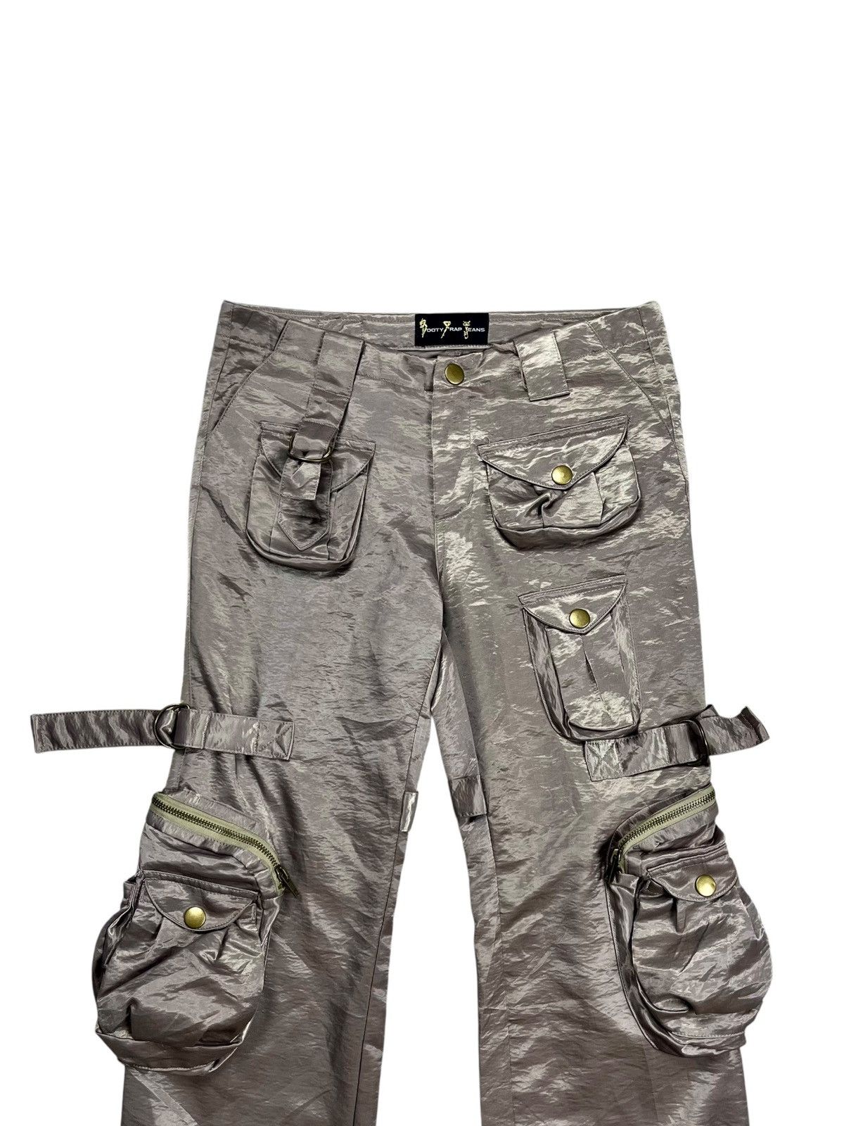 If Six Was Nine GOA Style 2000s BTJ - Sateen Cargo Pants Size US 29 - 5 Thumbnail
