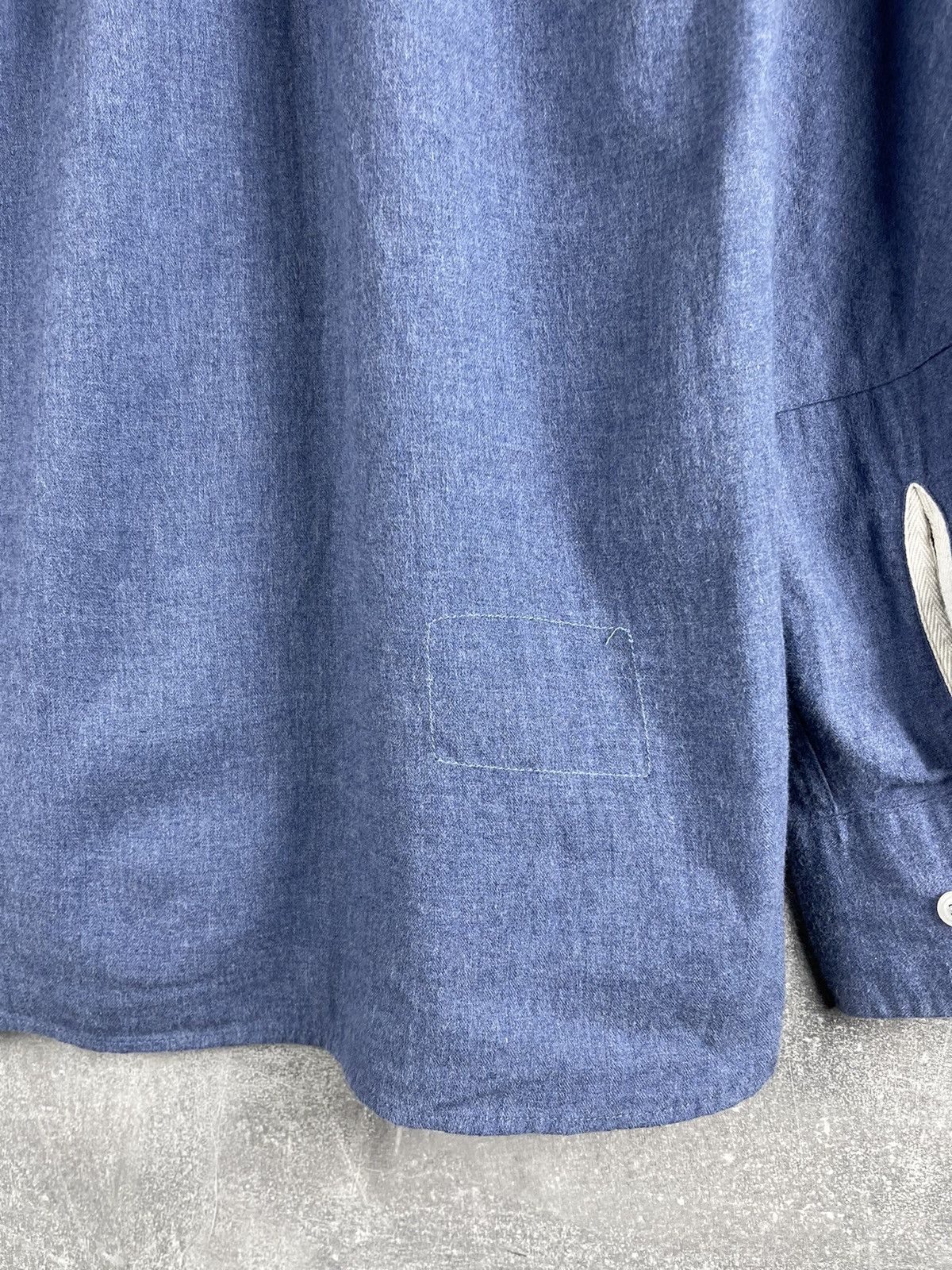 Universal Works Universal Works Button-Down Brushed Herringbone Shirt Blue Size US M / EU 48-50 / 2 - 9 Thumbnail