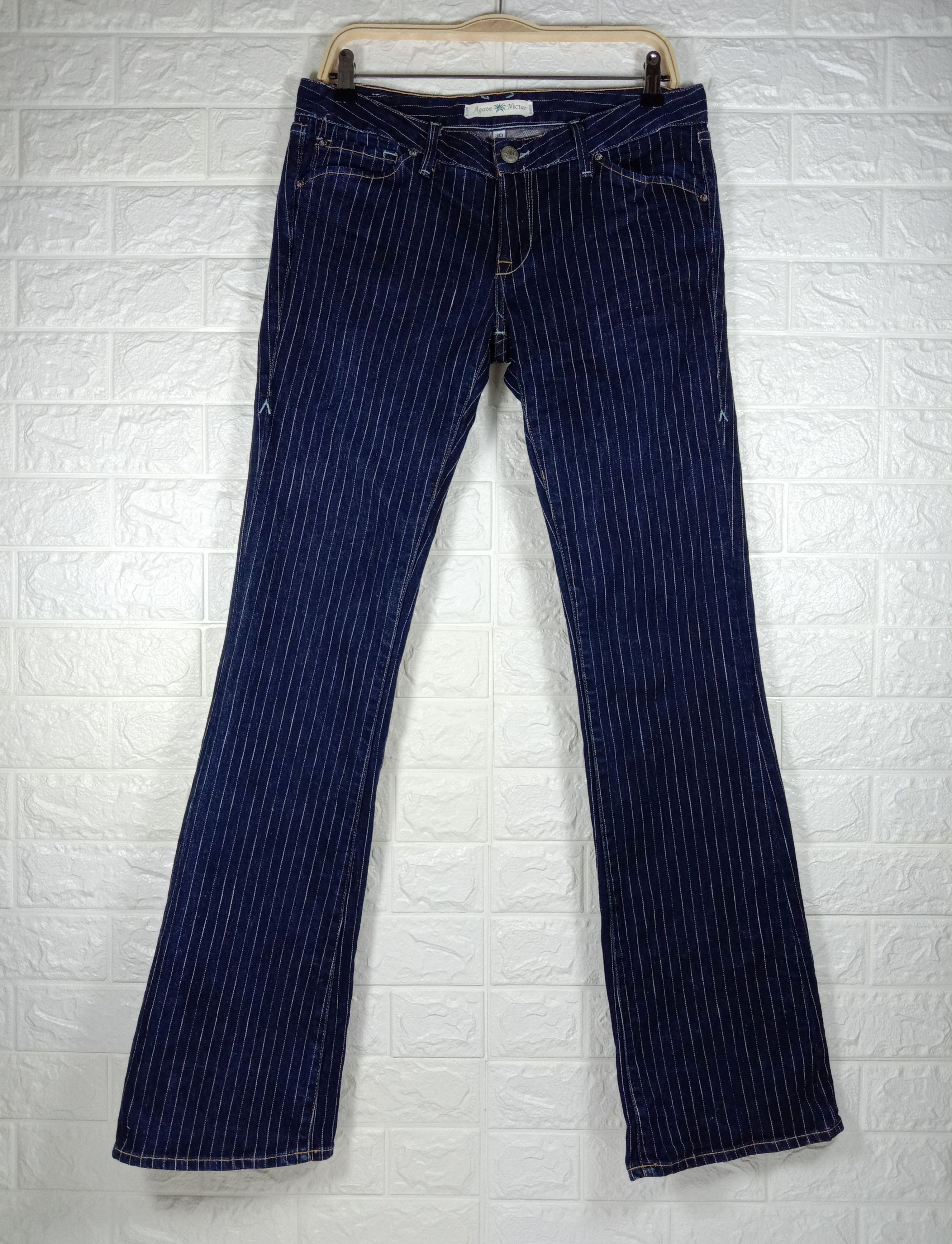 Agave Vintage Agave Hickory Striped Flare Jeans Slim Boot Denim Size 30" / US 8 / IT 44 - 1 Thumbnail
