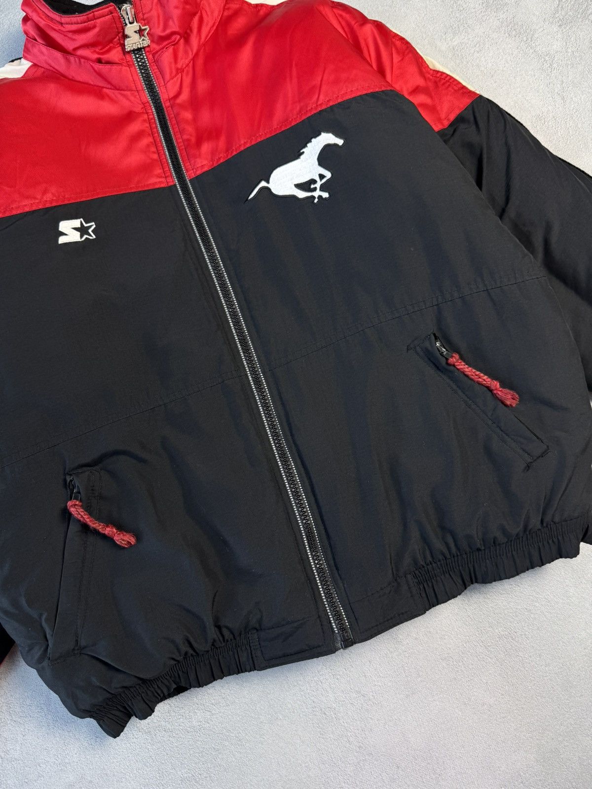Starter Calgary Stampeders Vintage 90s Football Bomber Jacket Size US L / EU 52-54 / 3 - 5 Thumbnail