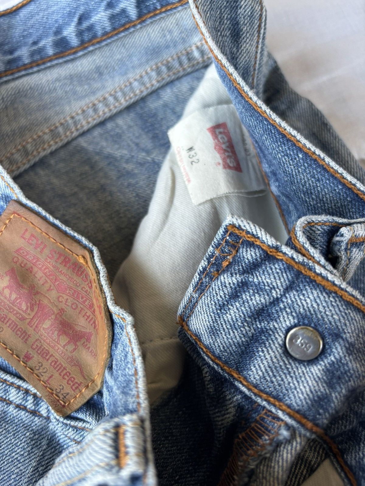 Kapital 💥RARE LEVIS 502 JAPANESE PATCHES RECONSTRUCTED DENIM JEANS Size US 30 / EU 46 - 12 Thumbnail