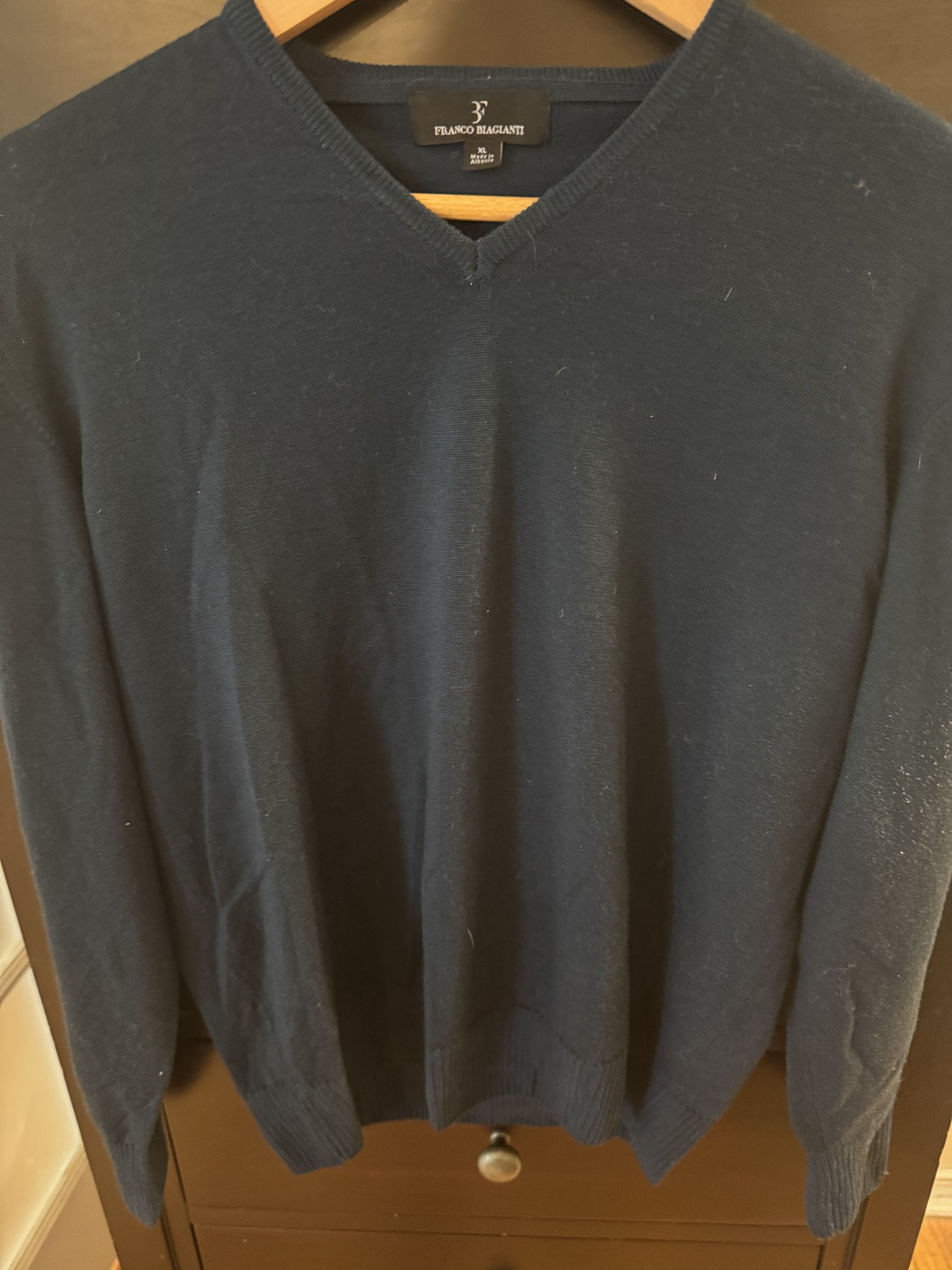 Other Franco Biagianti Dark Teal Merino Wool Sweater. Size US XL / EU 56 / 4 - 4 Thumbnail