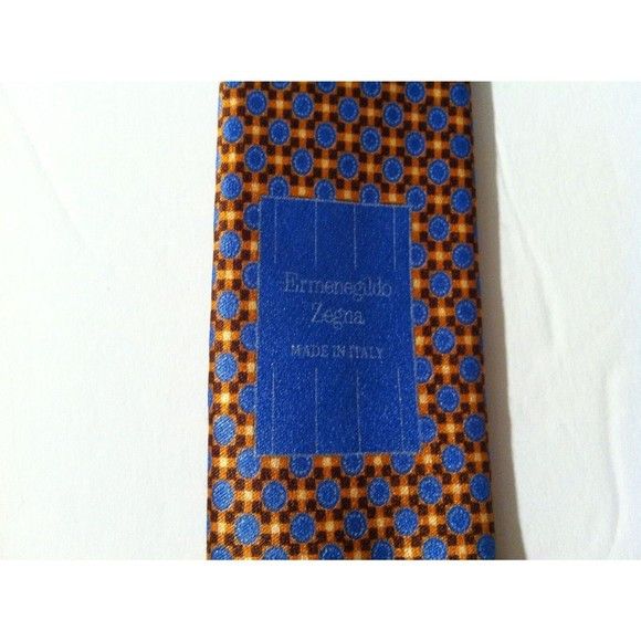 Ermenegildo Zegna ERMENEGILDO ZEGNA MENS NEW 100%SILK NECK TIE WIDTH: 3 3/8" Size ONE SIZE - 7 Thumbnail