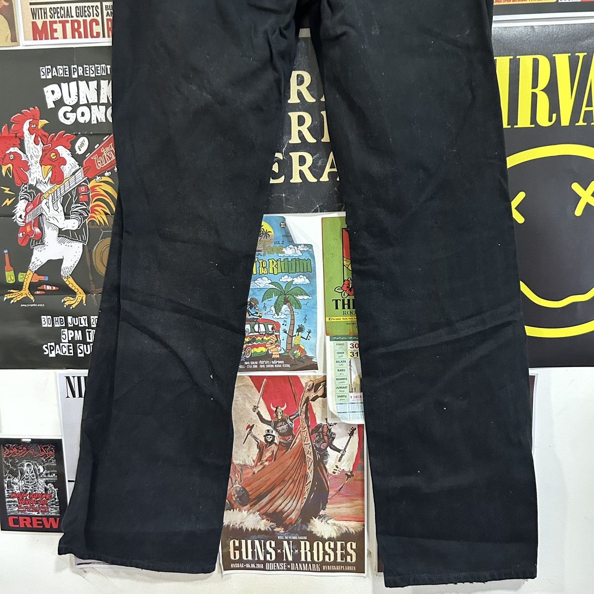 Vintage Vintage 90s Big John Flare Black Denim Size US 28 / EU 44 - 12 Thumbnail