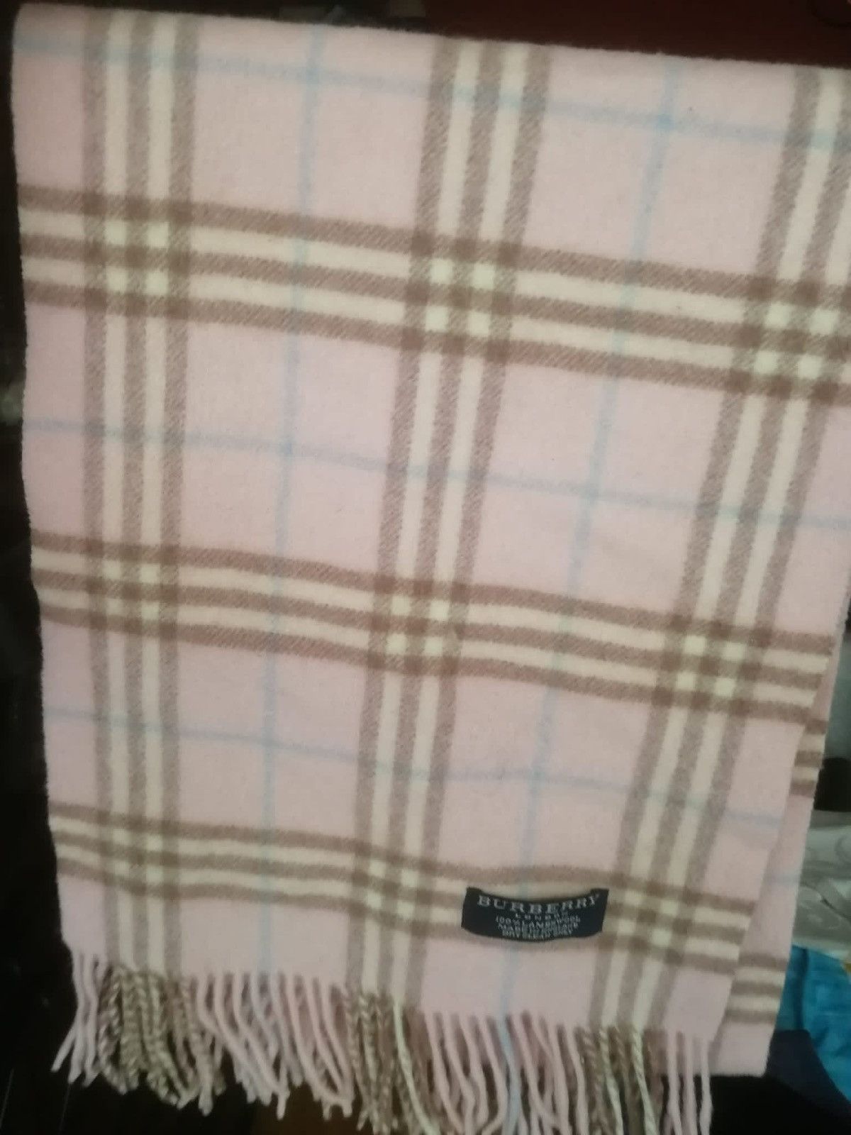 Burberry × Vintage Burberry lambswool scarf vintage Size ONE SIZE - 10 Thumbnail