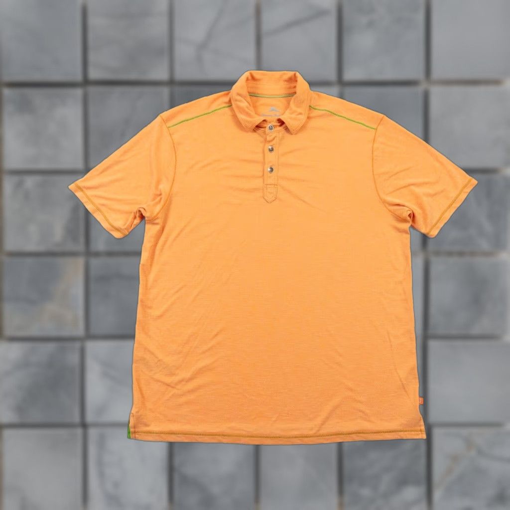 Tommy Bahama Tommy Bahama Polo Shirt Mens Large Orange Short Sleeve Collared Adult Casual Sportswear Size US L / EU 52-54 / 3 - 1 Thumbnail