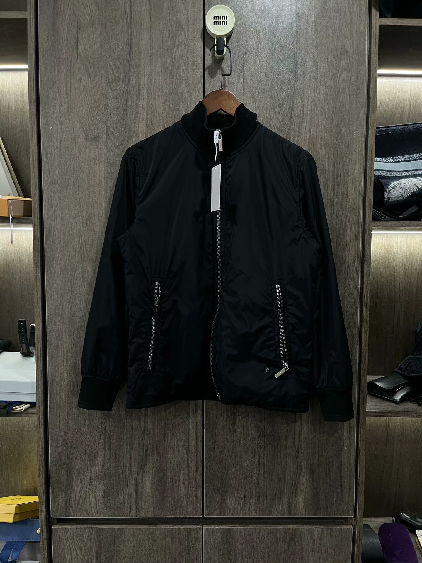 Dior Dior Black Zip Jacket with Metal Bee Size US S / EU 44-46 / 1 - 1 Thumbnail