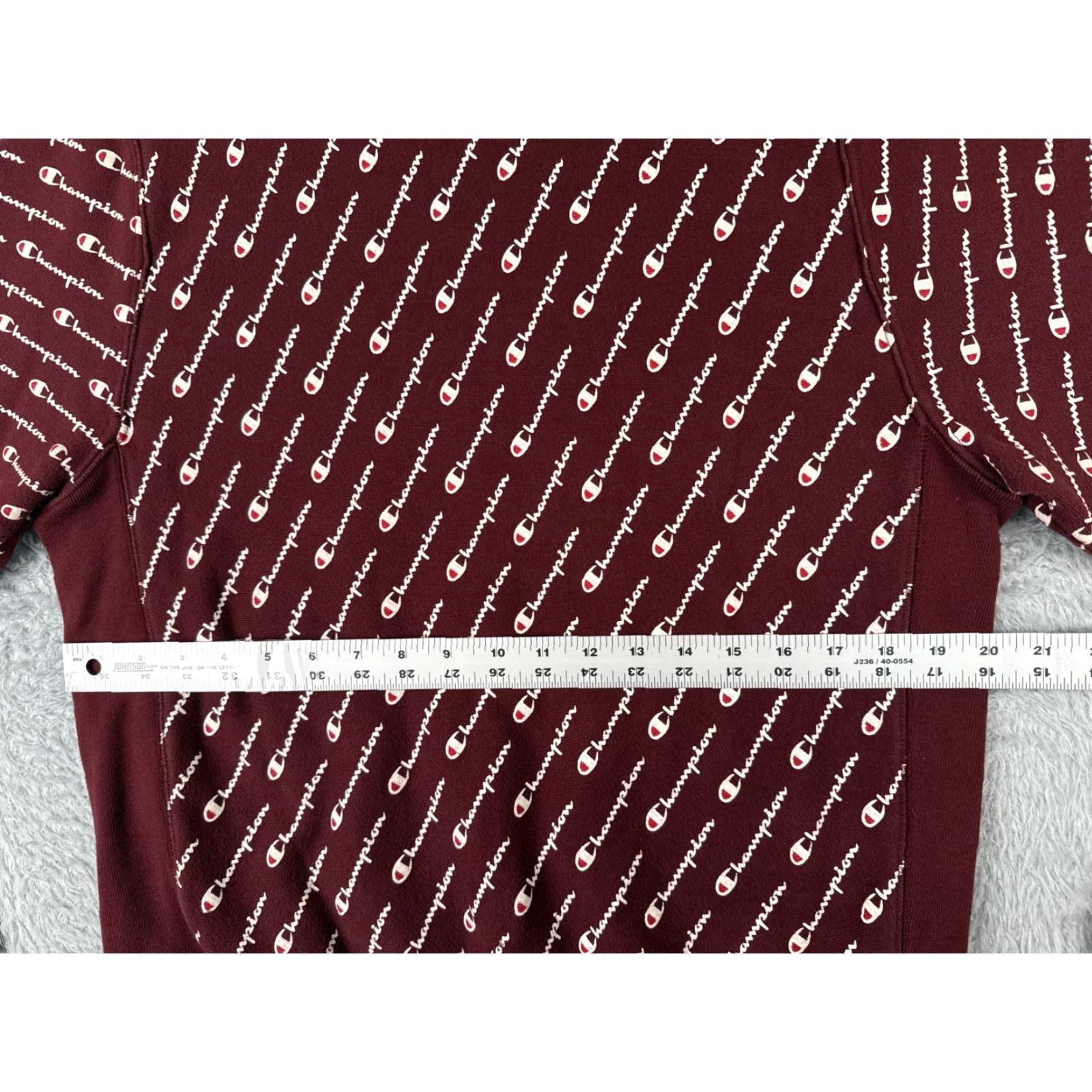 Champion Champion Sweater Bergundy Adult Medium Reverse Weave All Over Print Crew Neck Size US M / EU 48-50 / 2 - 7 Thumbnail