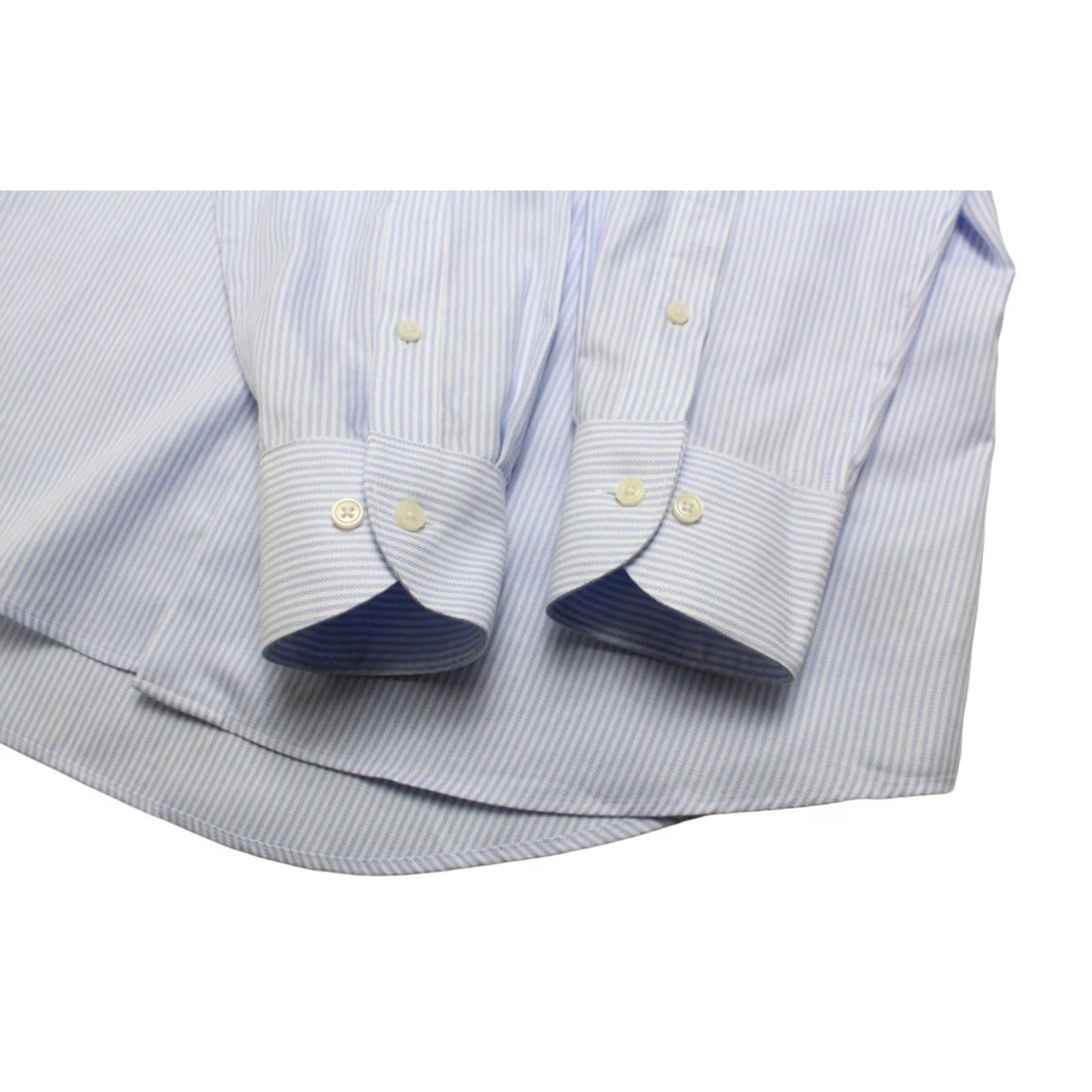 Suitsupply SUITSUPPLY Formal Shirt Men's Extra Slim Fit 42 / 16 1/2 Cutaway Neck Blue Pinstripe Button-Up All Seasons Size 42R - 5 Thumbnail