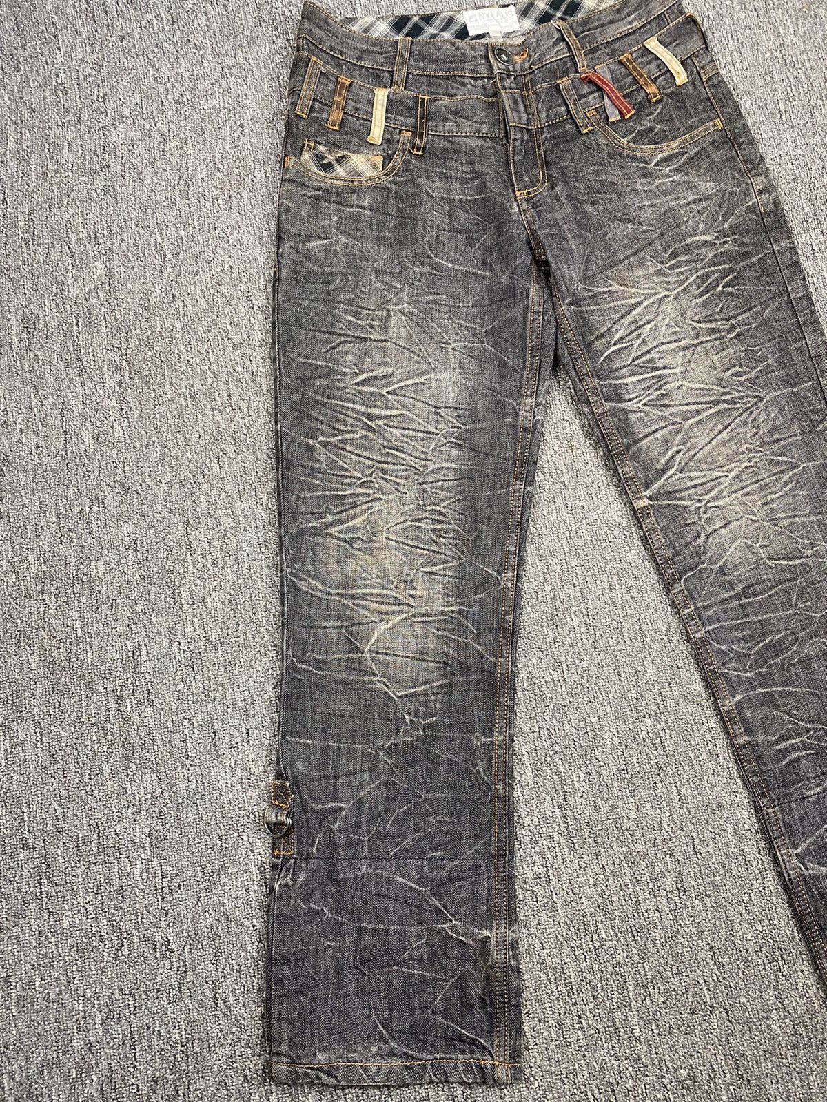 If Six Was Nine × Japanese Brand × Le Grande Bleu (L.G.B.) Nylaus Double Waist Flare Jean Size US 32 / EU 48 - 4 Thumbnail