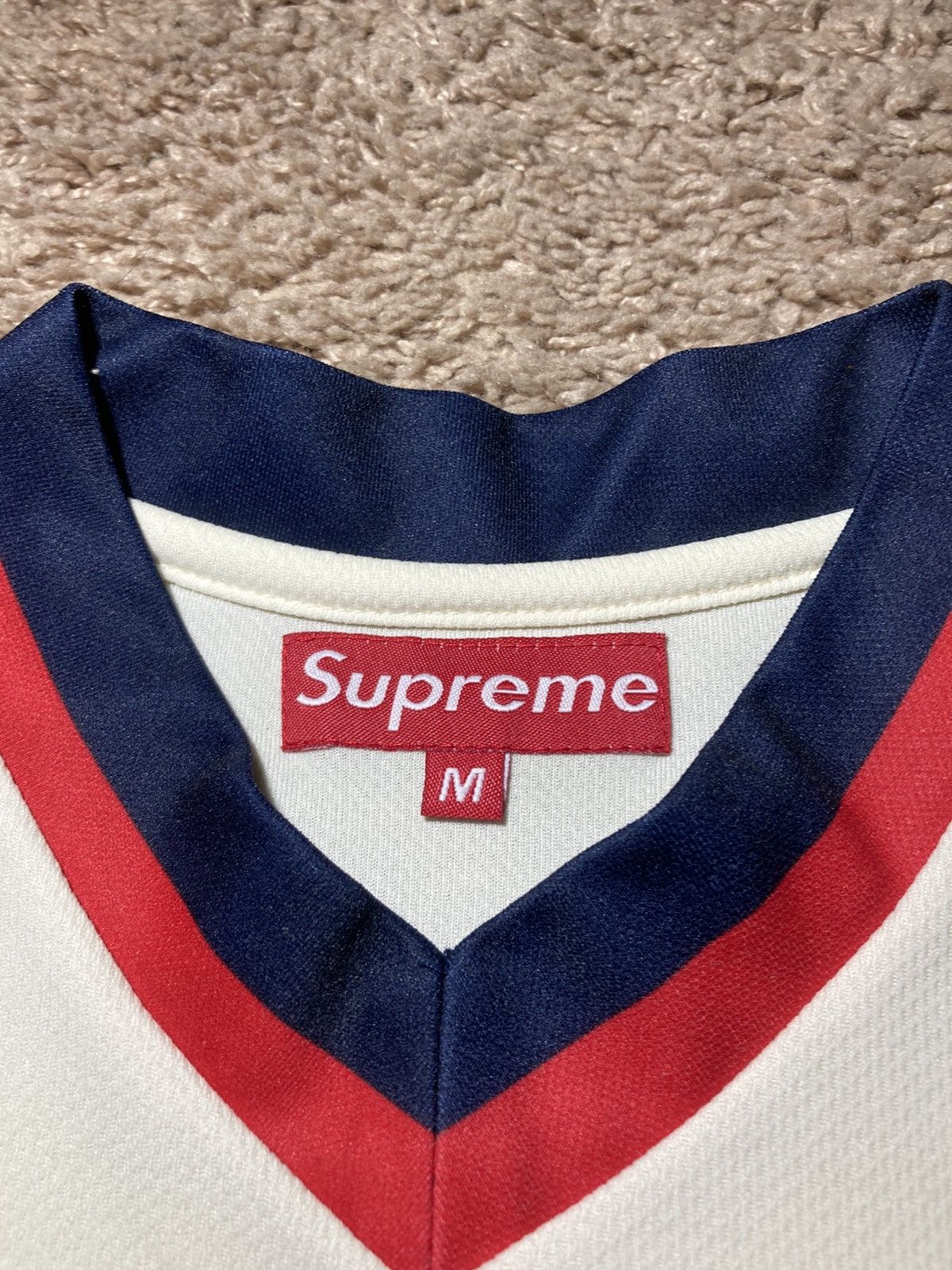 Supreme 90s Supreme NY Team Soccer Shirt Jersey Football 2000s Cream Size US M / EU 48-50 / 2 - 3 Thumbnail