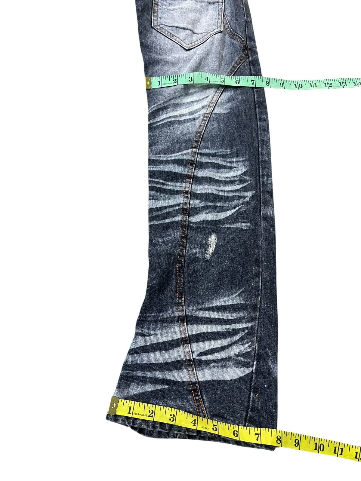 Kapital 💥Flare💥Vintage Lowbox Clawmark Distress Jean Rare Size US 33 - 5 Thumbnail